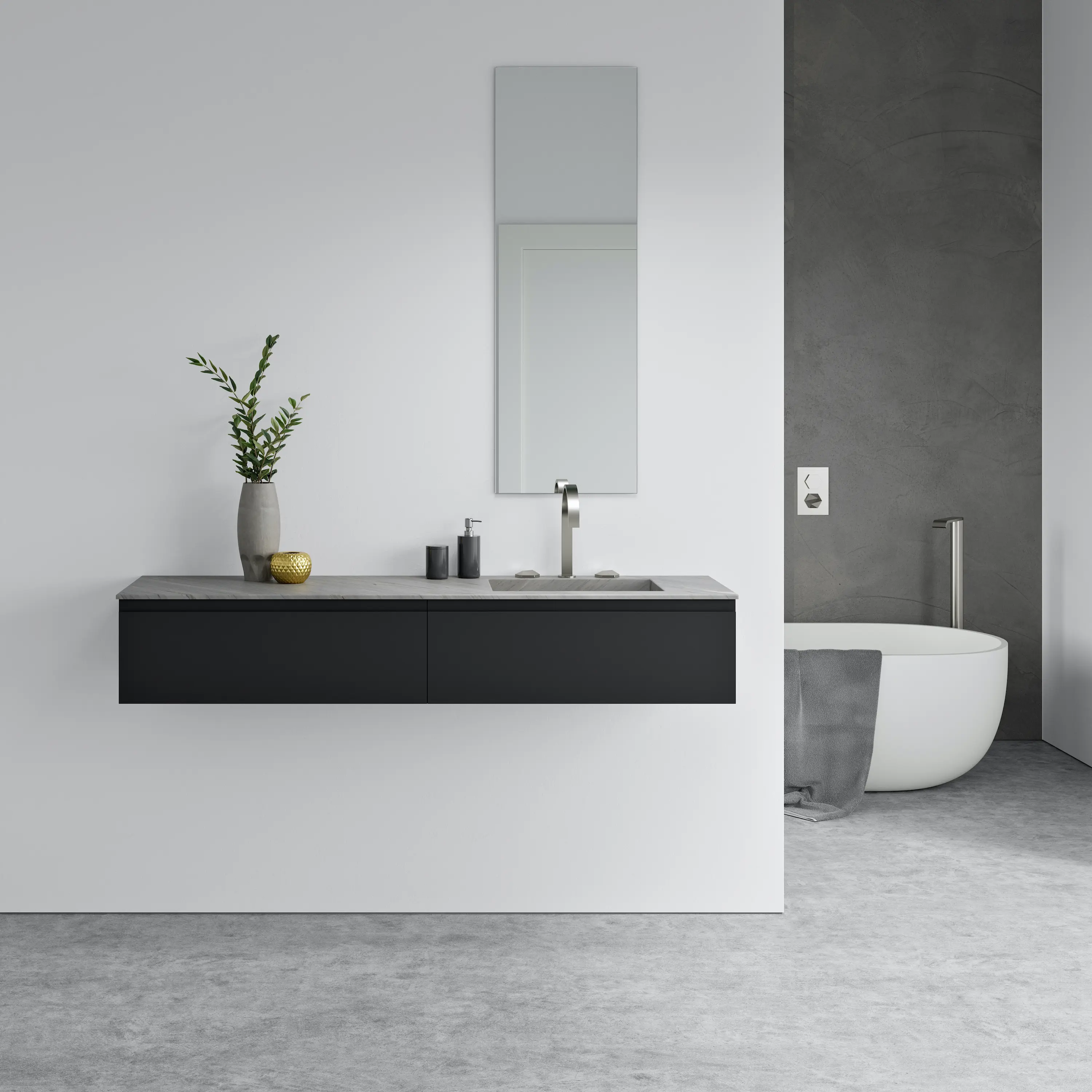 Riluxa - MARBLE | Bardiglio Imperiale Marmor Waschtisch Pegasus