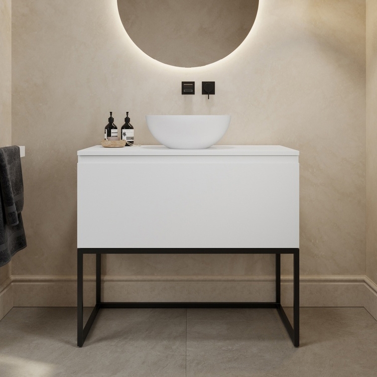 Mostra il prodotto MDF | Gaia Classic Mobile da bagno con piedi - 1 cassetto del produttore Riluxa