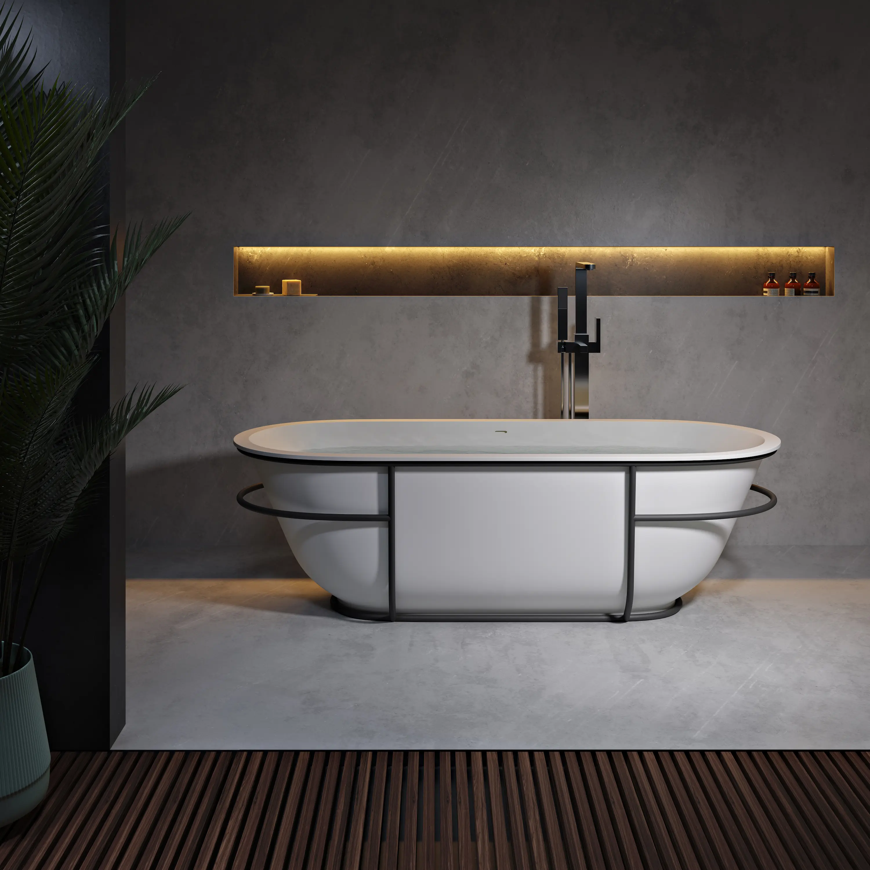 Riluxa - SOLID SURFACE | Amsterdam Freestanding Solid Surface Bathtub