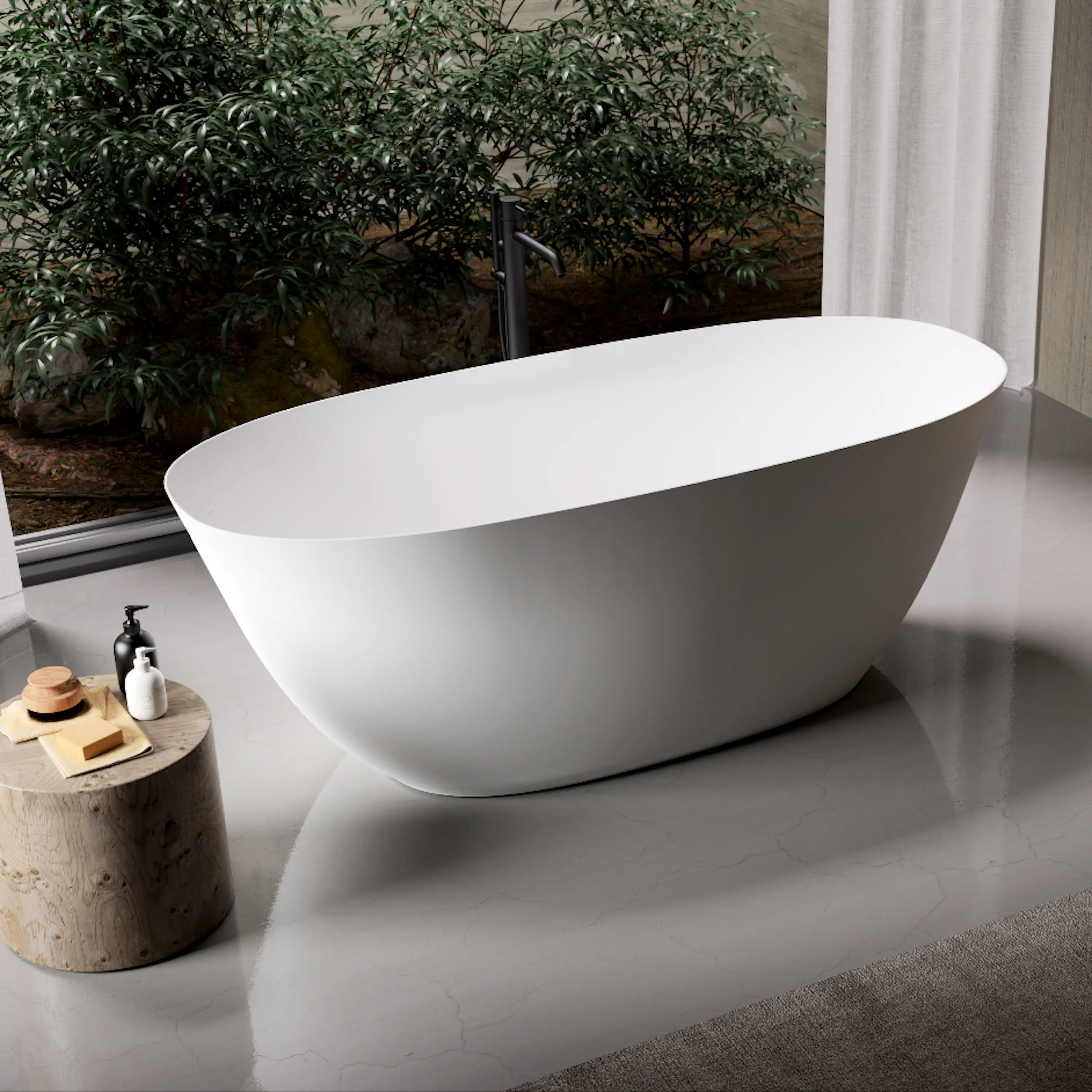 Riluxa - SOLID SURFACE | Bañera independiente Caracas en solid surface