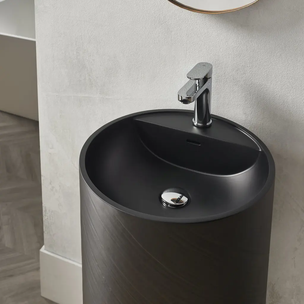 Riluxa - MINERAL STONE® | Lavabo colonne Dusk en Solid Surface
