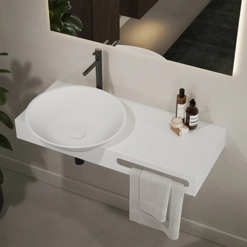 Riluxa - MINERAL STONE® | Jamesia Solid Surface Wall Mounted Washbasin
