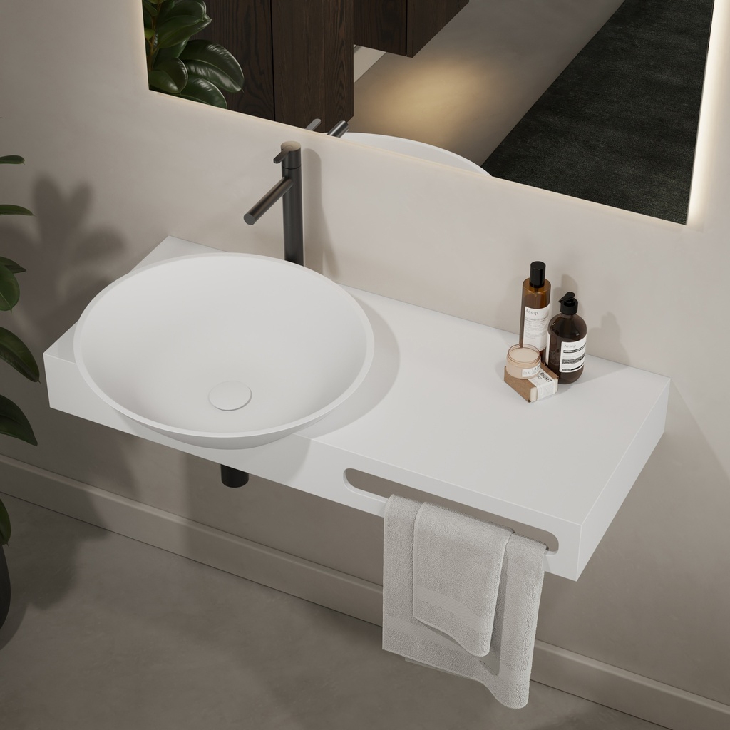 Mostrar el producto MINERAL STONE® | Jamesia Solid Surface Wall Mounted Washbasin del fabricante Riluxa