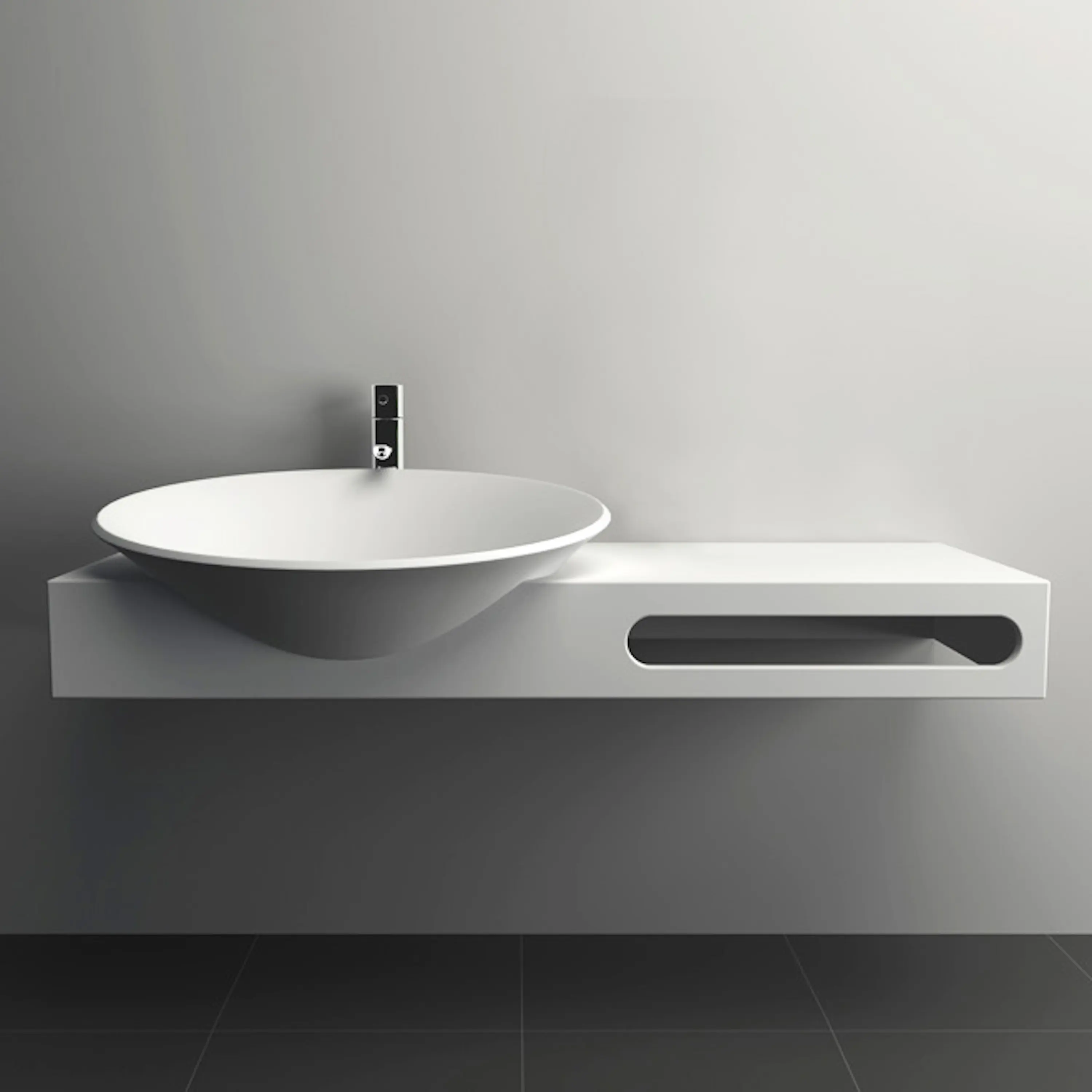 Riluxa - SOLID SURFACE | Jamesia Solid Surface Wall Mounted Washbasin