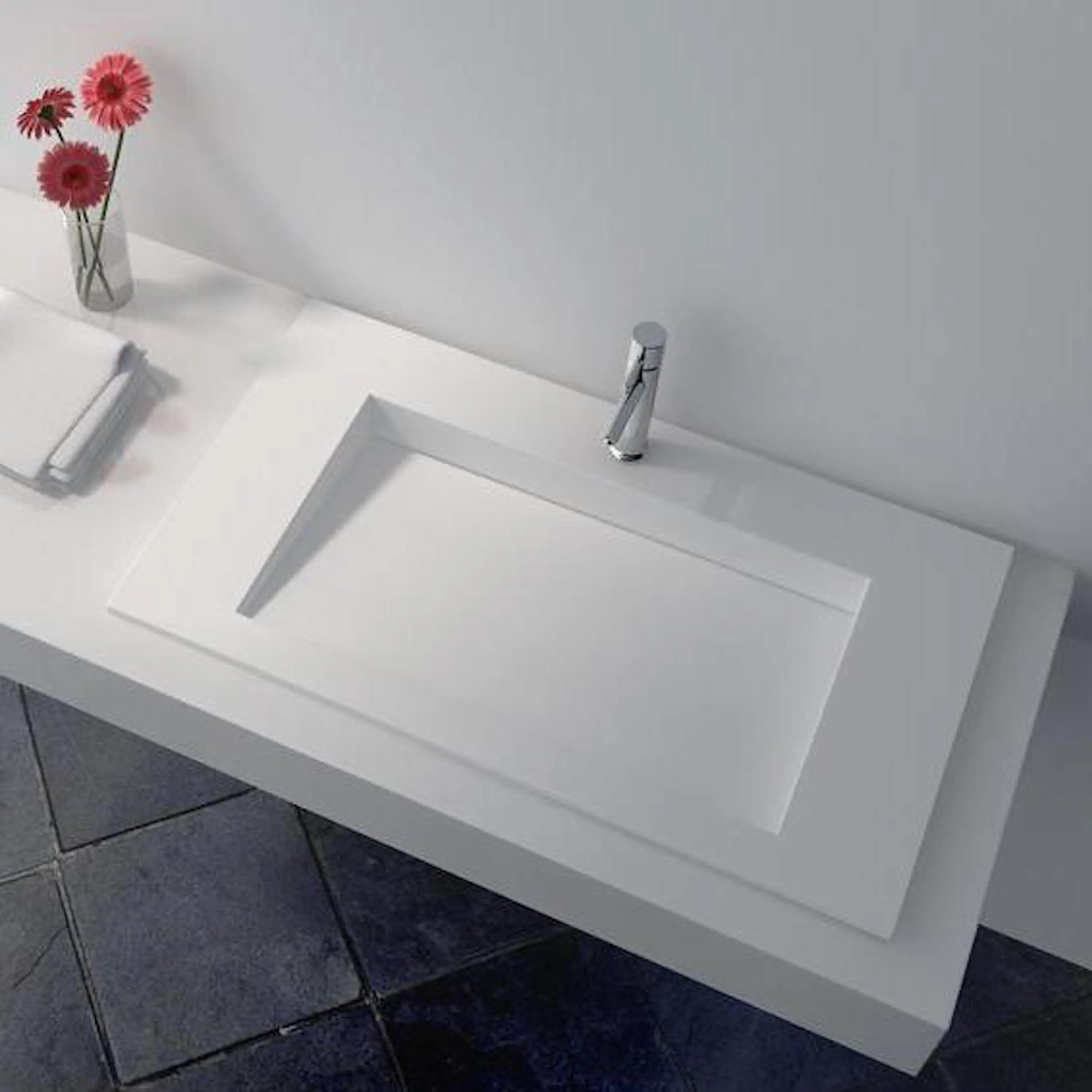 Riluxa - SOLID SURFACE | Plan Vasque en Solid Surface Lily