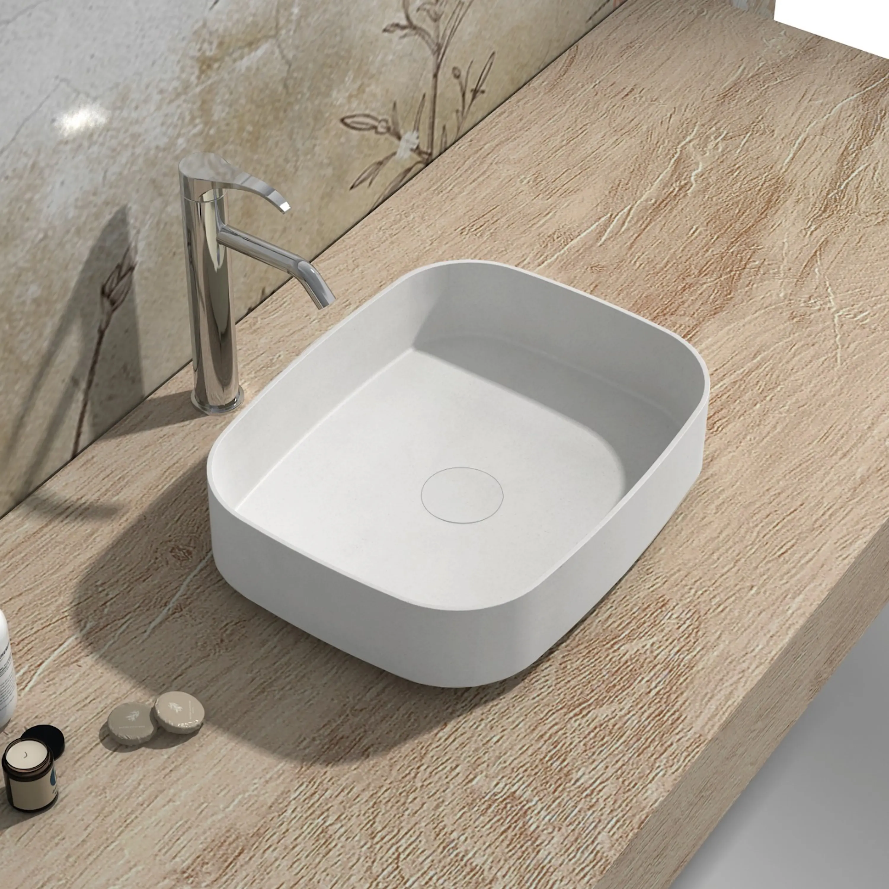 Riluxa - SOLID SURFACE | Marigold Solid Surface Countertop Washbasin