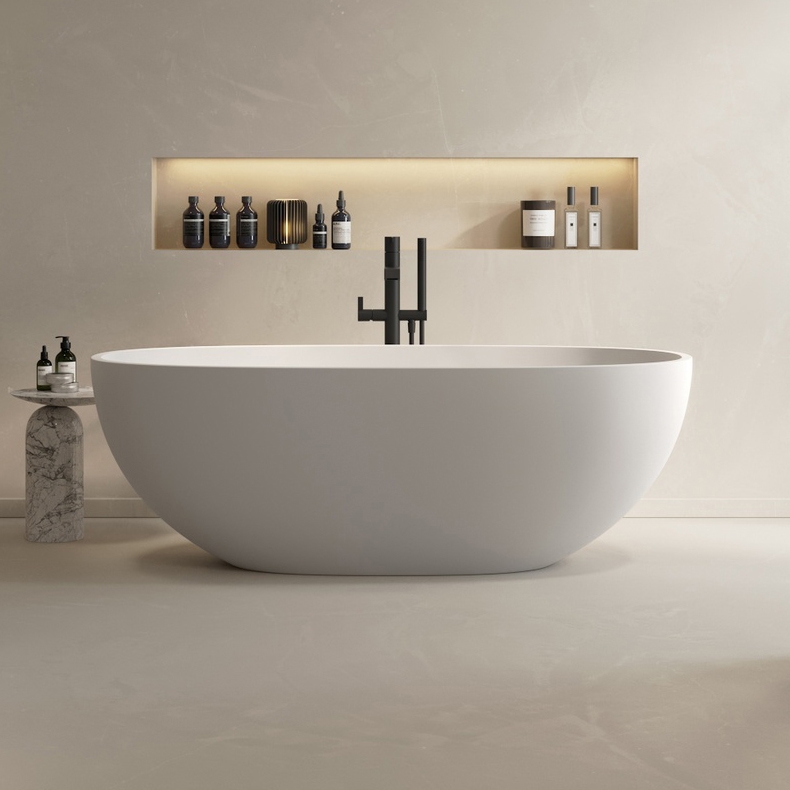 Mostrar el producto MINERAL STONE® | Bañera independiente Nimes en solid surface del fabricante Riluxa