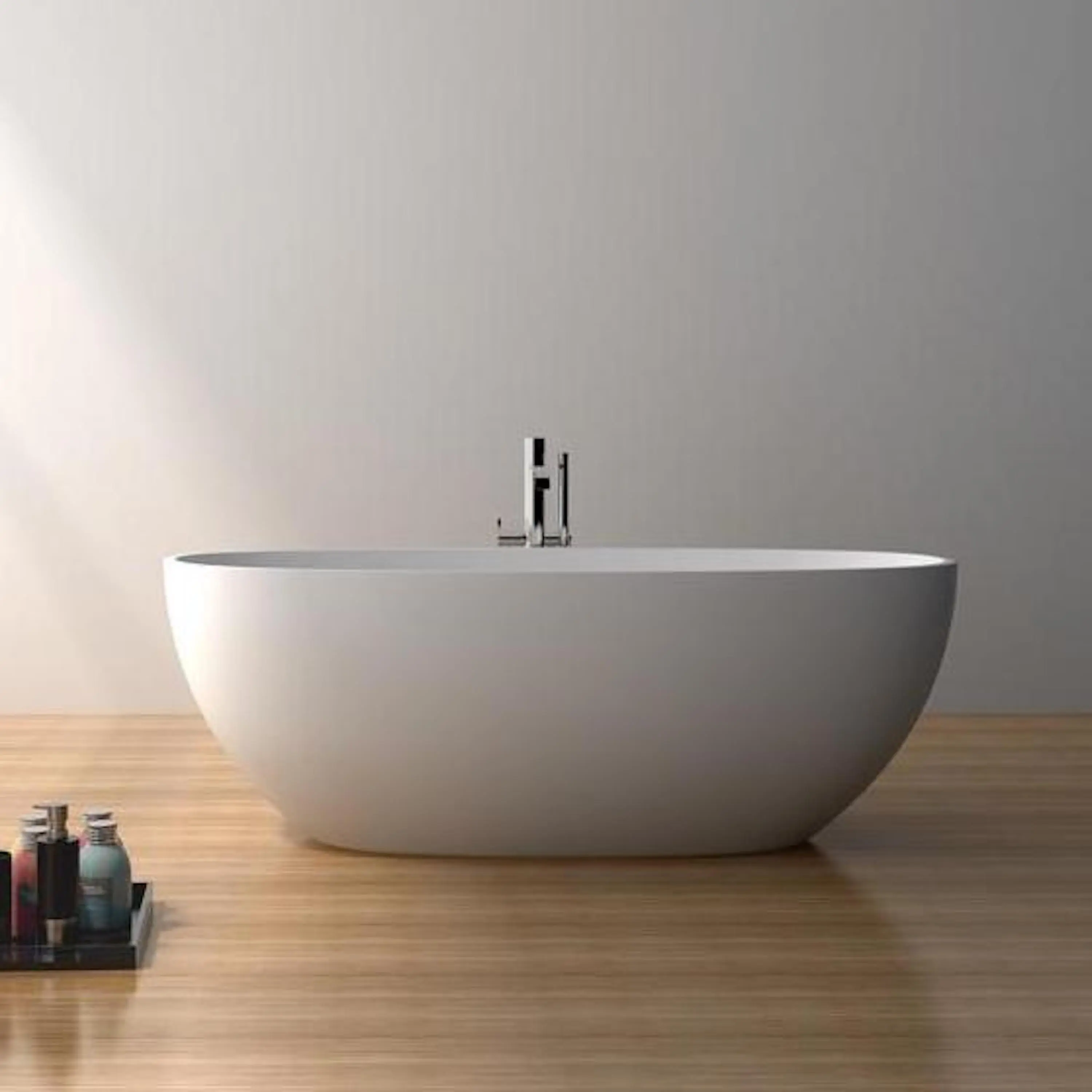 Riluxa - SOLID SURFACE | Freistehende Badewanne Nimes 165cm