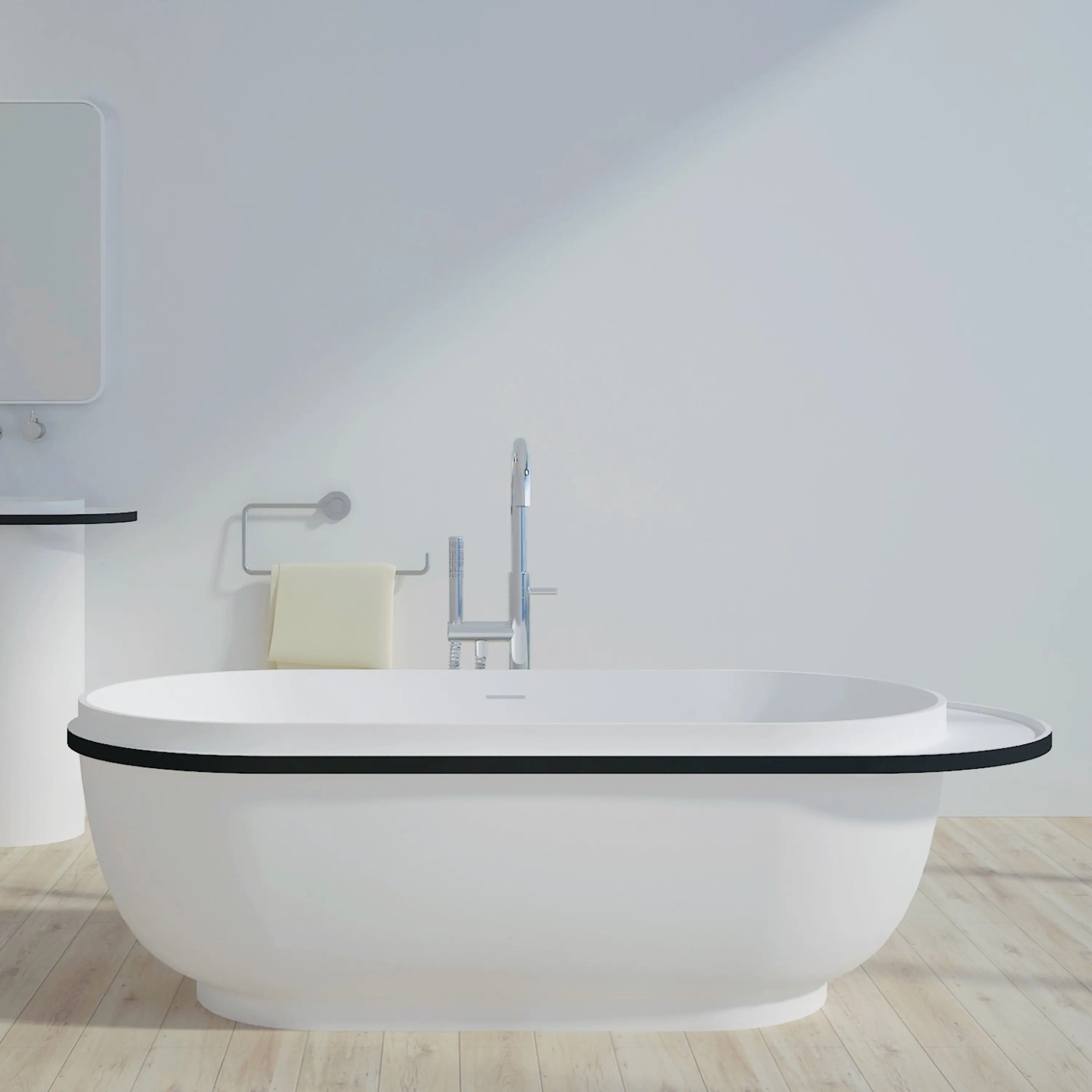 Riluxa - SOLID SURFACE | Oslo Freestanding Solid Surface Bathtub - 182cm