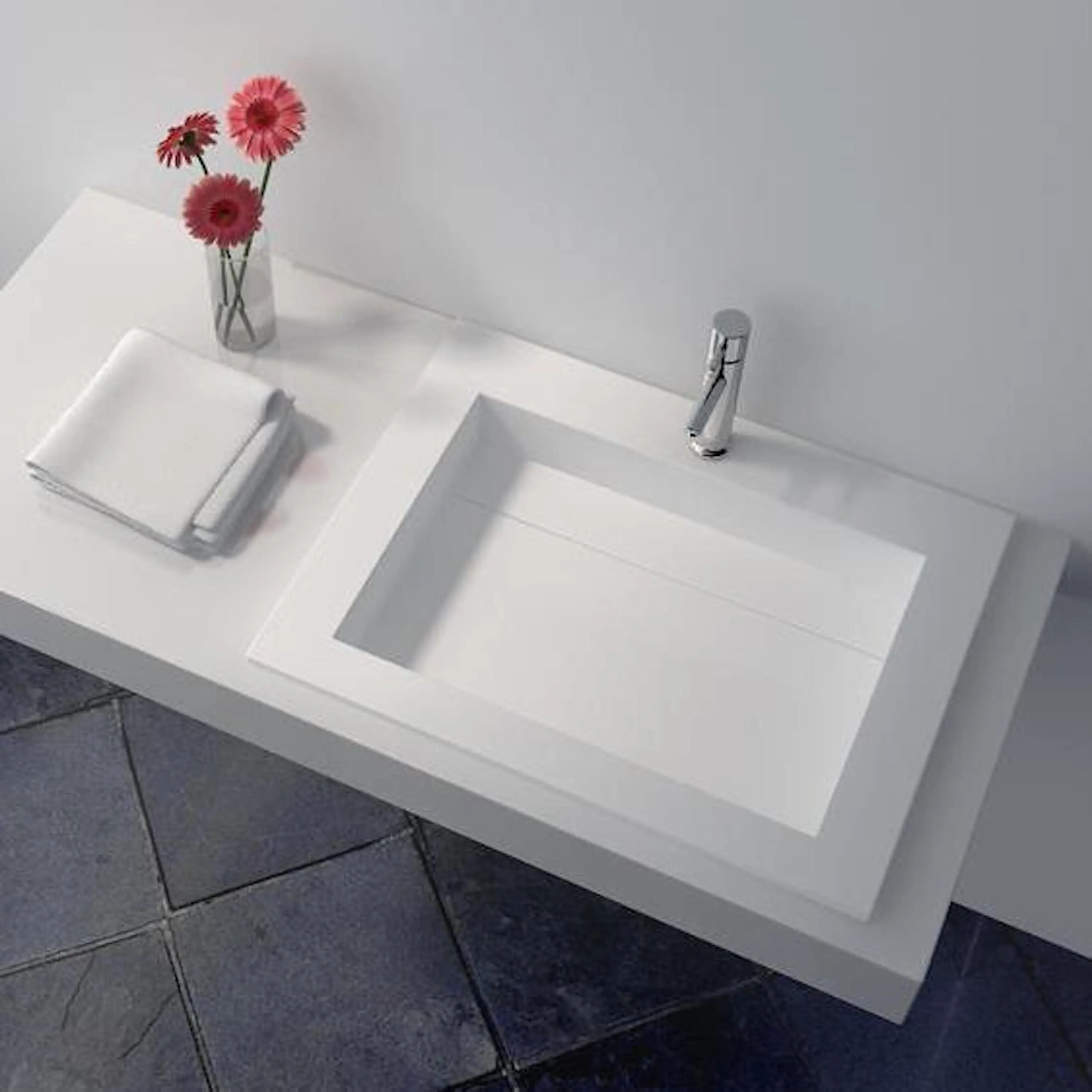 Riluxa - SOLID SURFACE | Peony Solid Surface Vanity Top