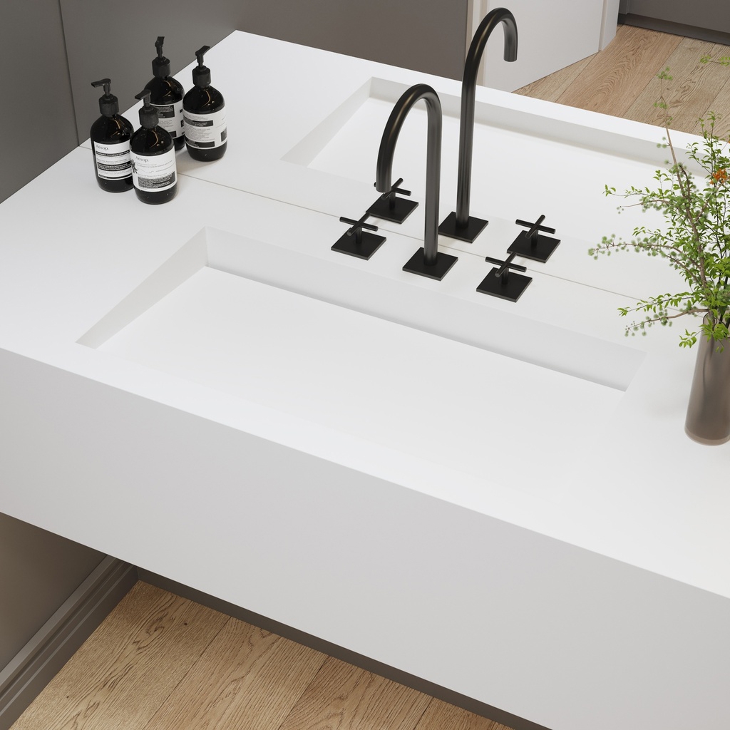 Afficher le produit CORIAN® | Sagitta Deep - Vasque Simple murale en Corian® du fabricant Riluxa