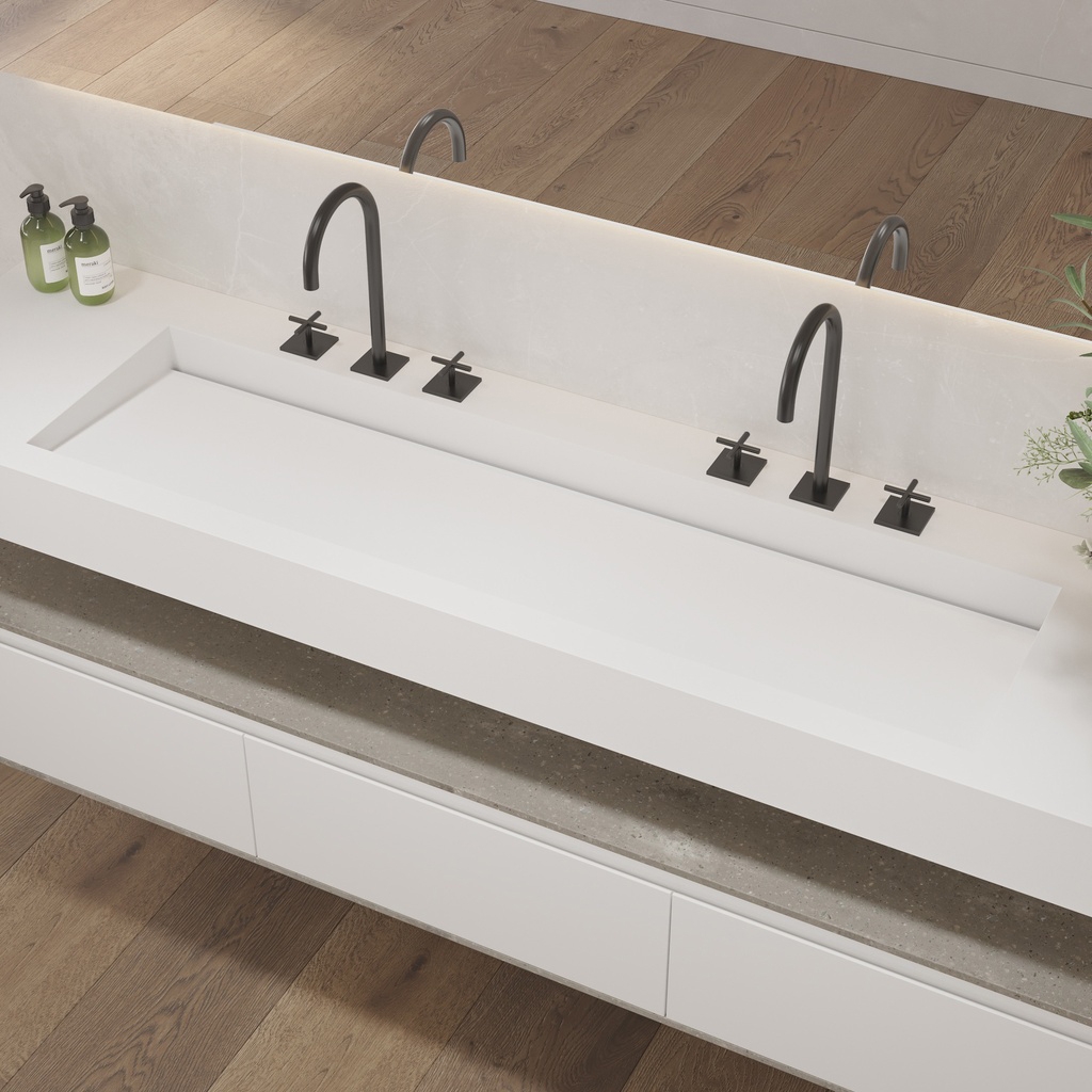Produkt CORIAN® | Sagitta Plus Slim Corian® Waschtisch Wandmontiert des Herstellers Riluxa anzeigen
