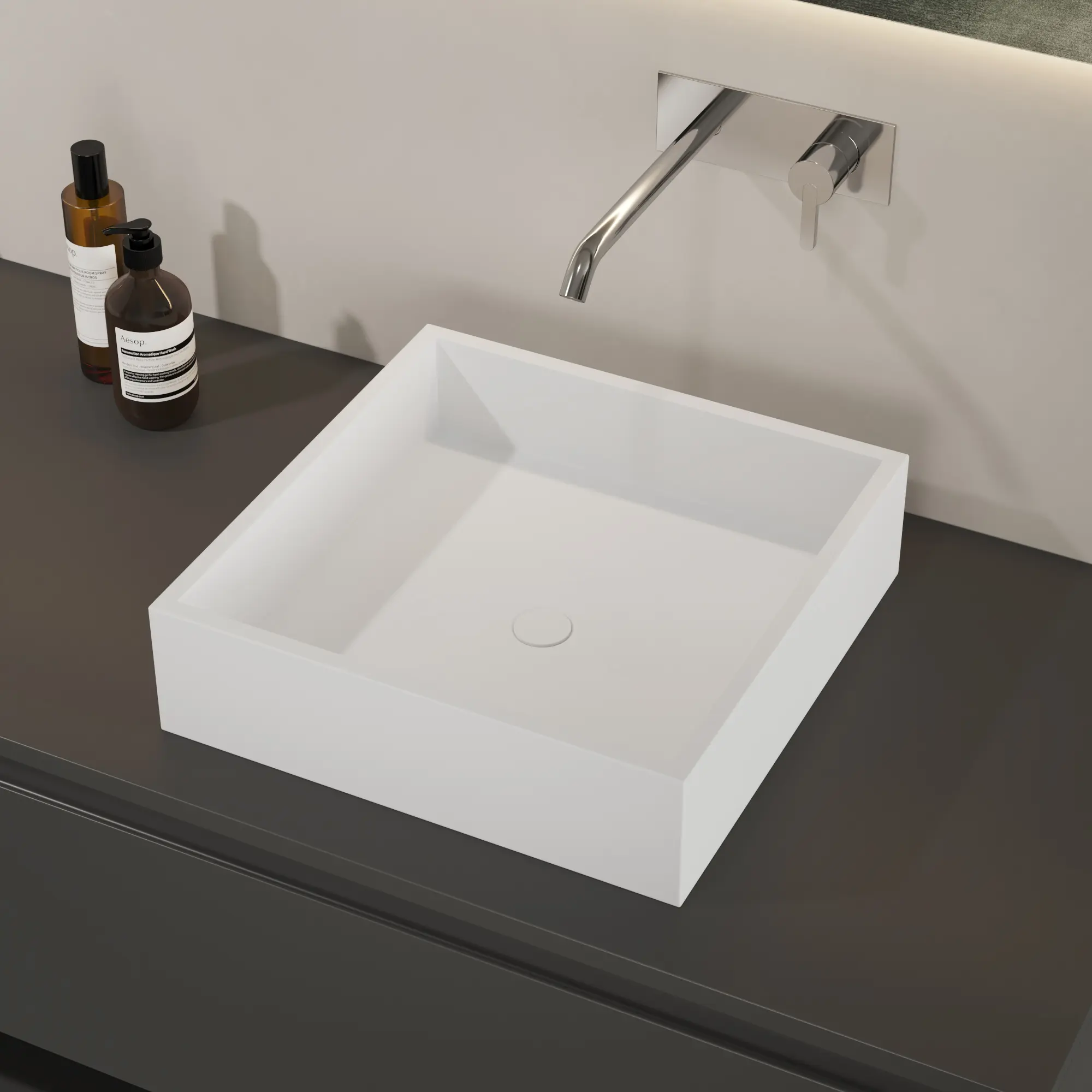 Riluxa - SOLID SURFACE | Arbeitsplatte Waschbecken Andromeda