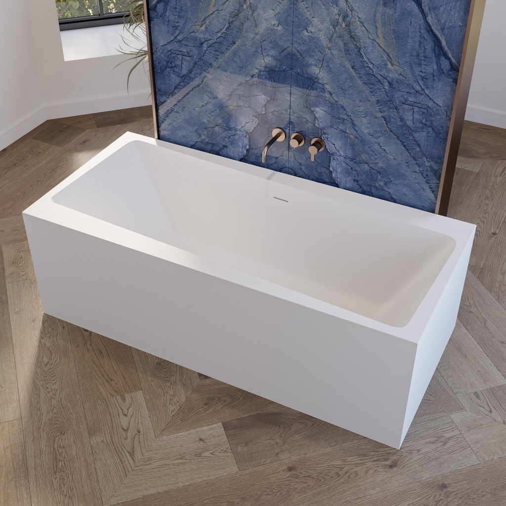 Display product MINERAL STONE® | Andromeda Freestanding Solid Surface Bathtub - 176cm from manufacturer Riluxa