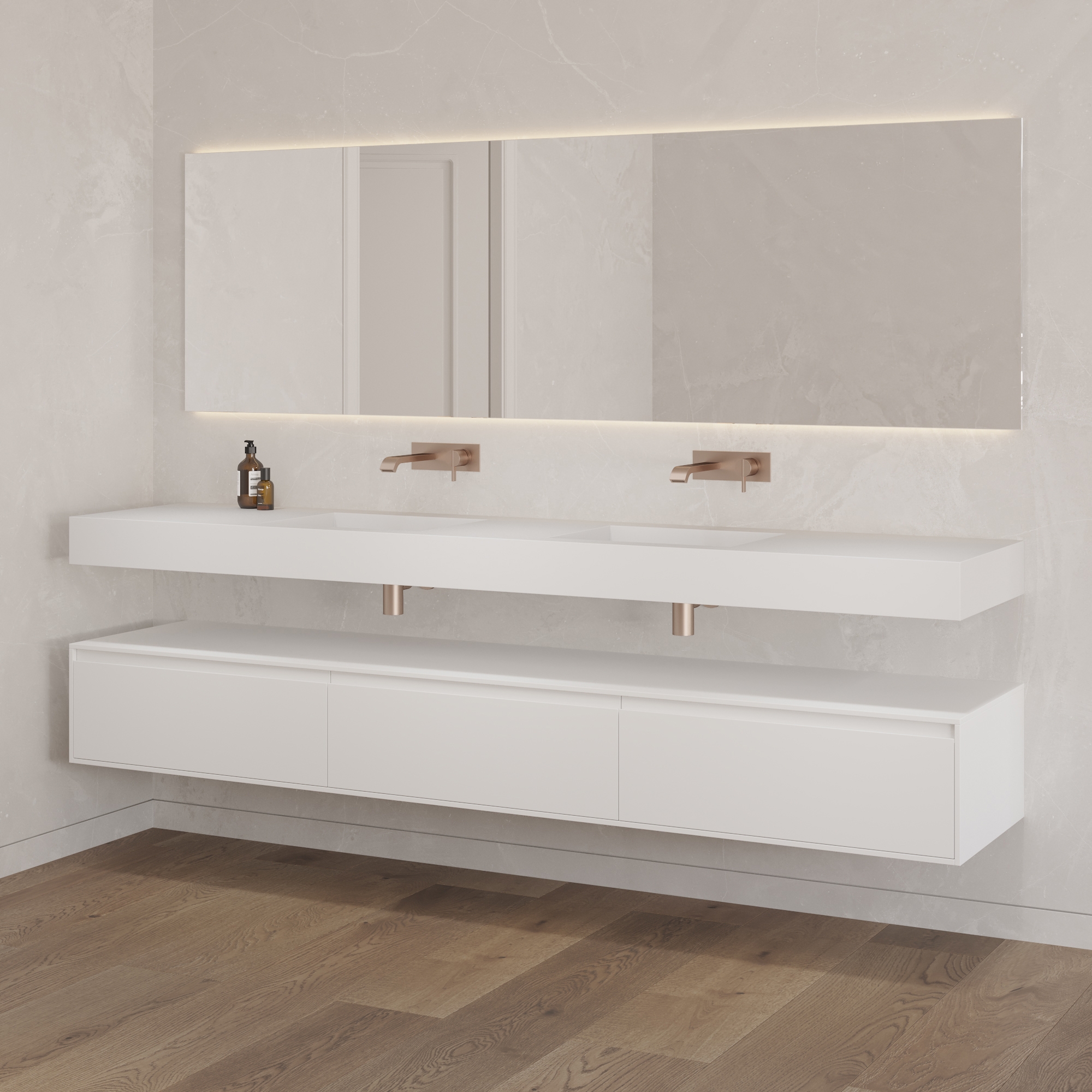 Mostrar el producto MDF | Mueble de baño de MDF Gaia Classic - 3 cajones del fabricante Riluxa