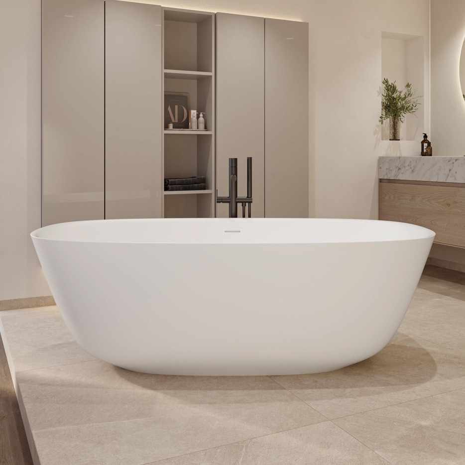 Mostra il prodotto MINERAL STONE® | Caracas Vasca da bagno indipendente in Solid Surface del produttore Riluxa