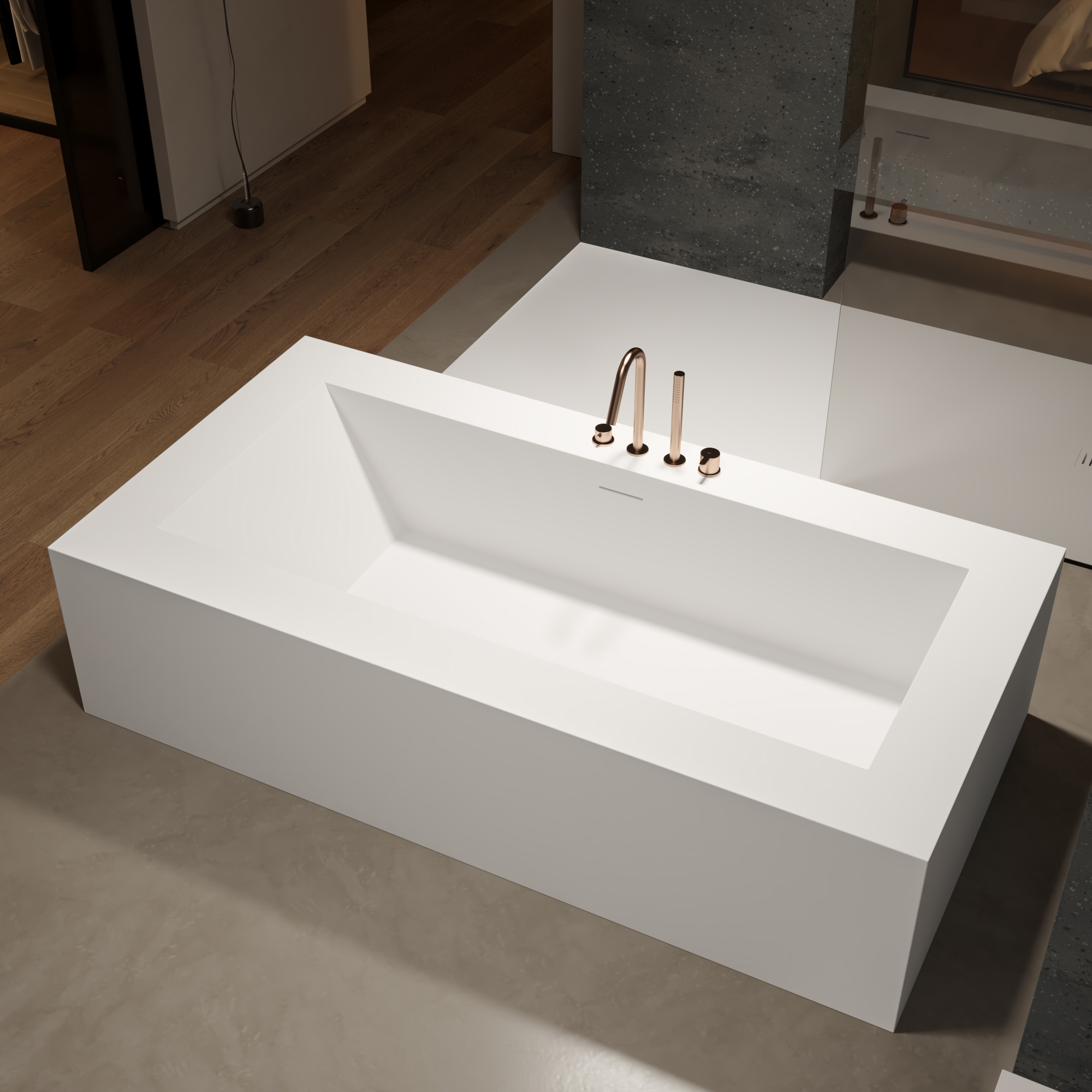 Vertoon produk CORIAN® | Island Freestanding DuPont™ Corian® Bathtub van vervaardiger Riluxa