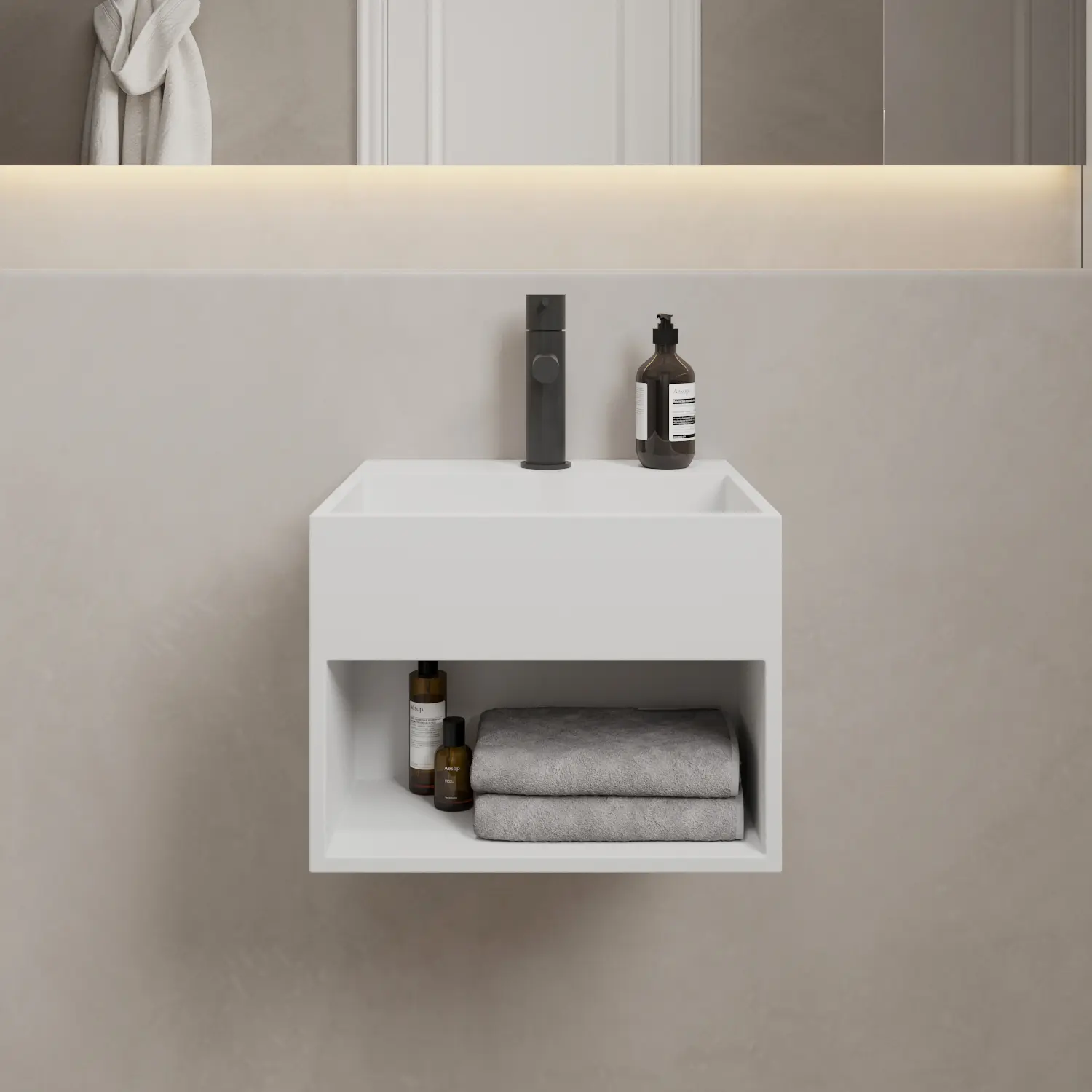 Riluxa - SOLID SURFACE | Waschbecken Cassiopeia in Solid Surface