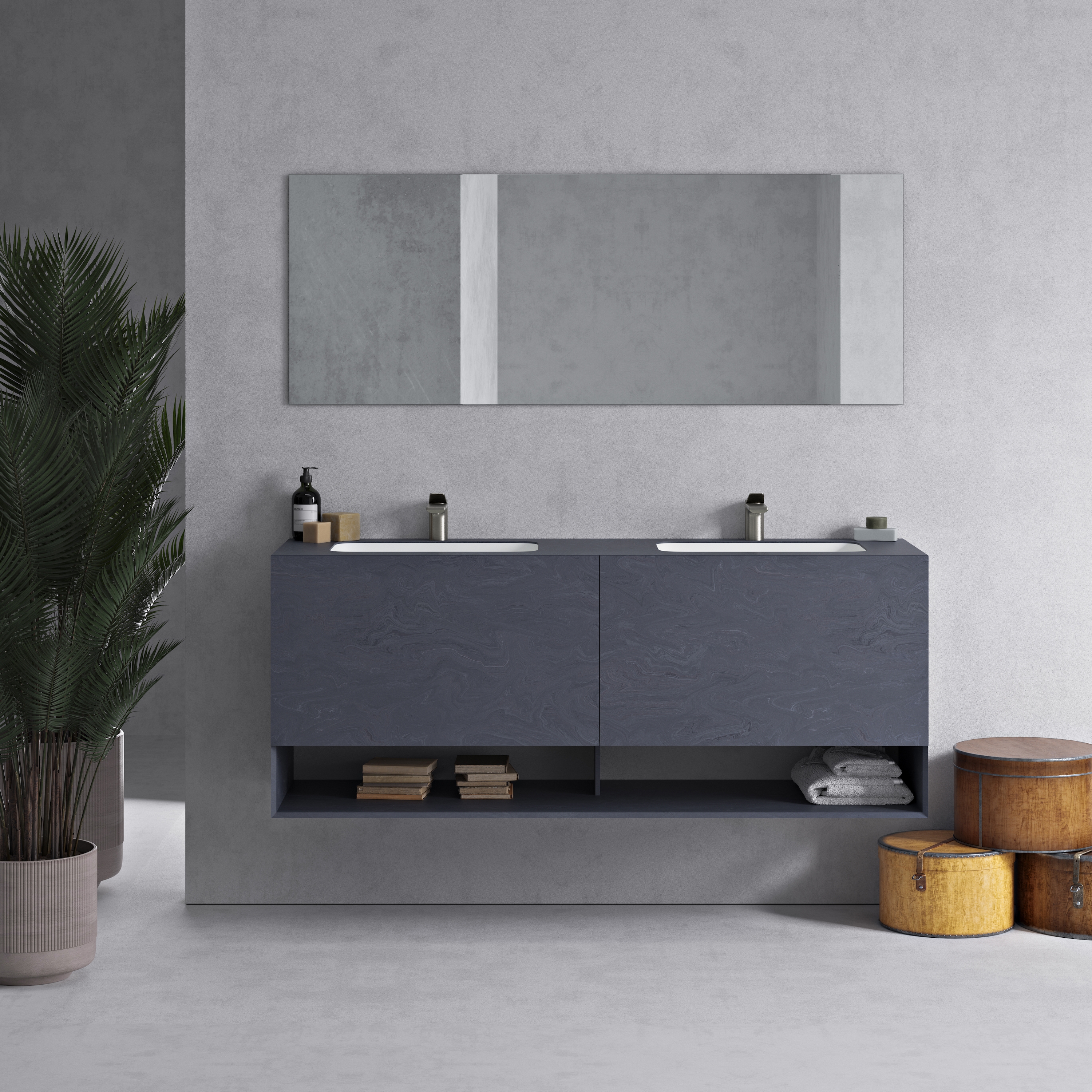 Mostra il prodotto CORIAN® COLOUR | Orion DuPont™ Wall Mounted Double Washbasin del produttore Riluxa