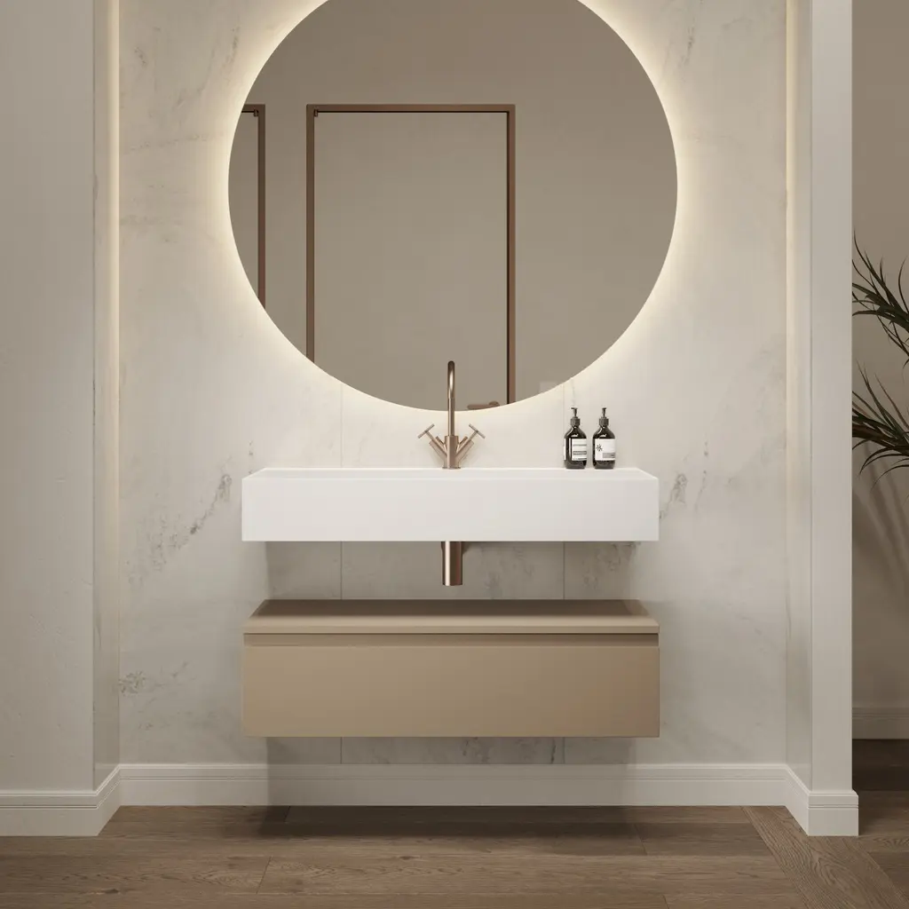 Riluxa - MINERAL STONE® | Lavatera Solid Surface Wall Mounted Washbasin
