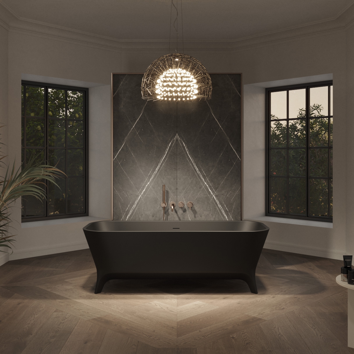 Mostrar el producto SOLID SURFACE | Bañera independiente Miram - Negra - 180cm del fabricante Riluxa