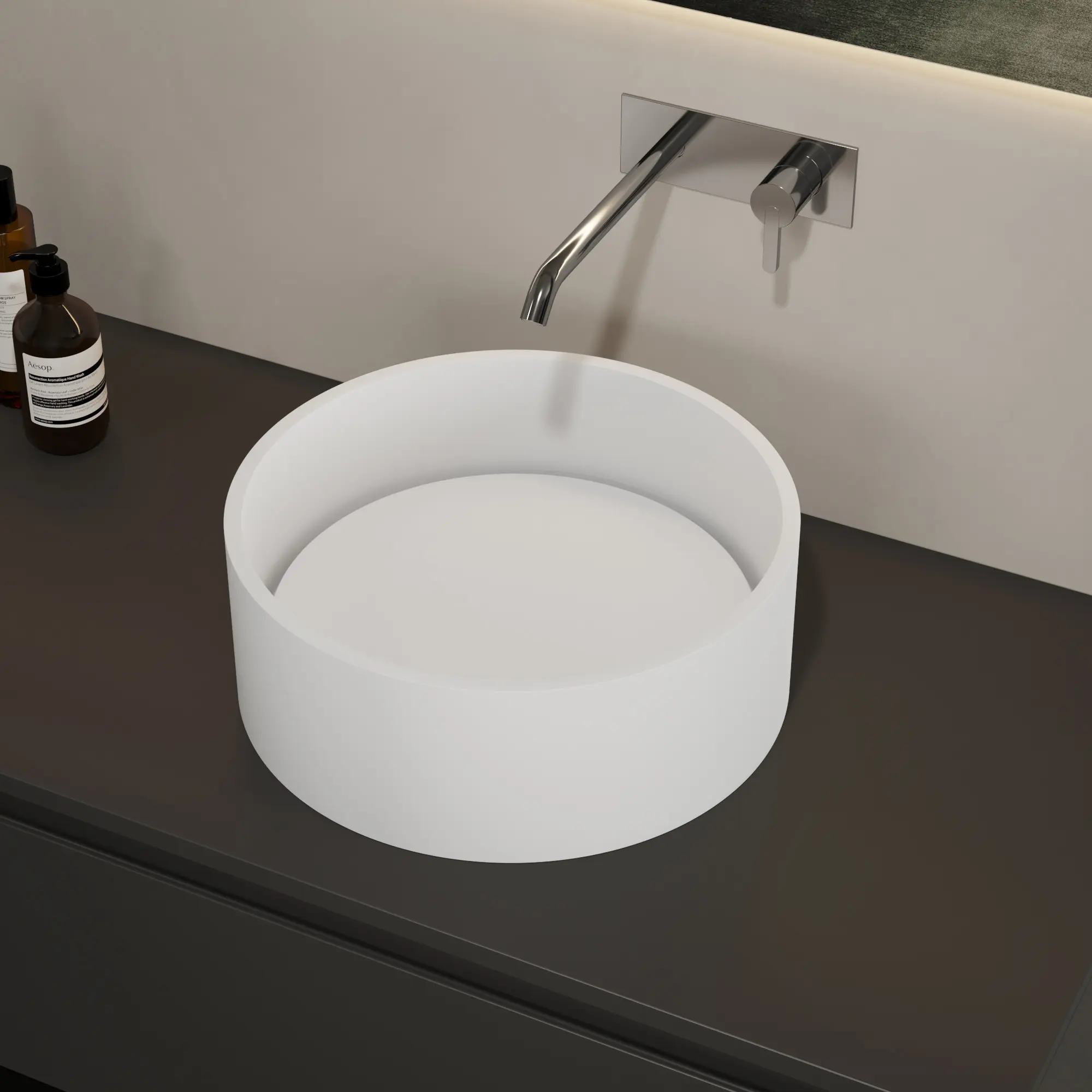 Riluxa - SOLID SURFACE | Ovata Solid Surface Countertop Washbasin