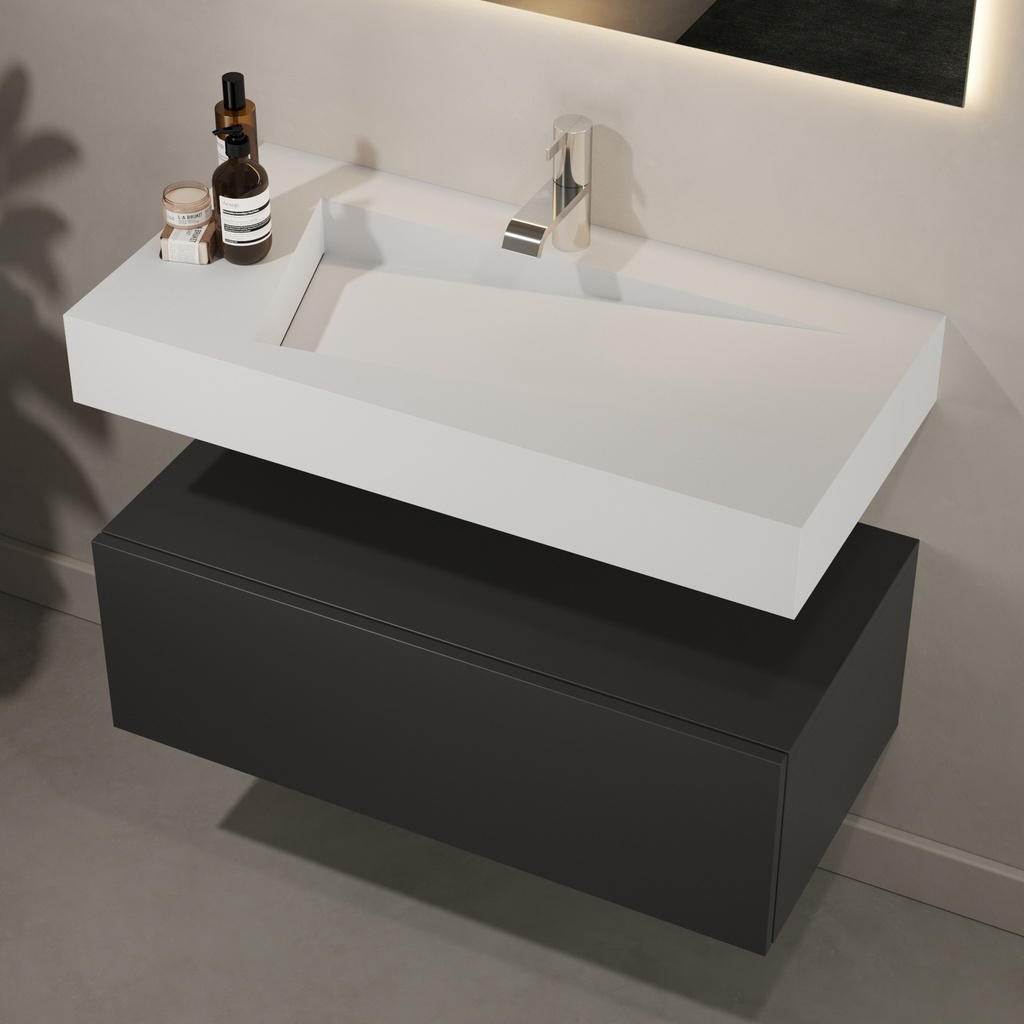 Afficher le produit MINERAL STONE® | Lavabo mural Quince en Solid Surface du fabricant Riluxa