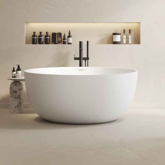 Produkt MINERAL STONE® | Freistehende Badewanne aus Mineralguss Rigel des Herstellers Riluxa anzeigen