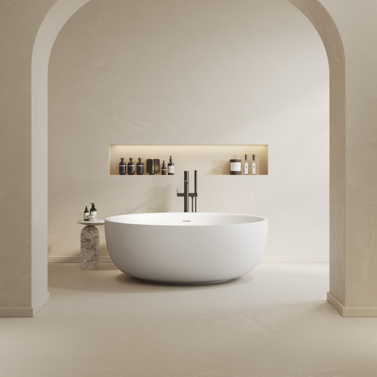 Mostrar el producto SOLID SURFACE | Bañera independiente Rigel en solid surface - 135cm del fabricante Riluxa