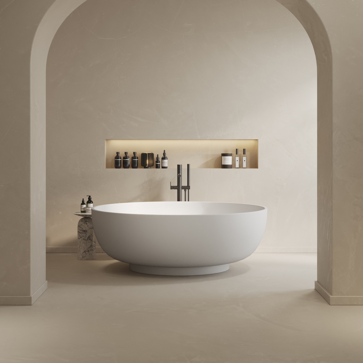 Mostra il prodotto SOLID SURFACE | Omega Freestanding Solid Surface Bathtub - 150cm del produttore Riluxa