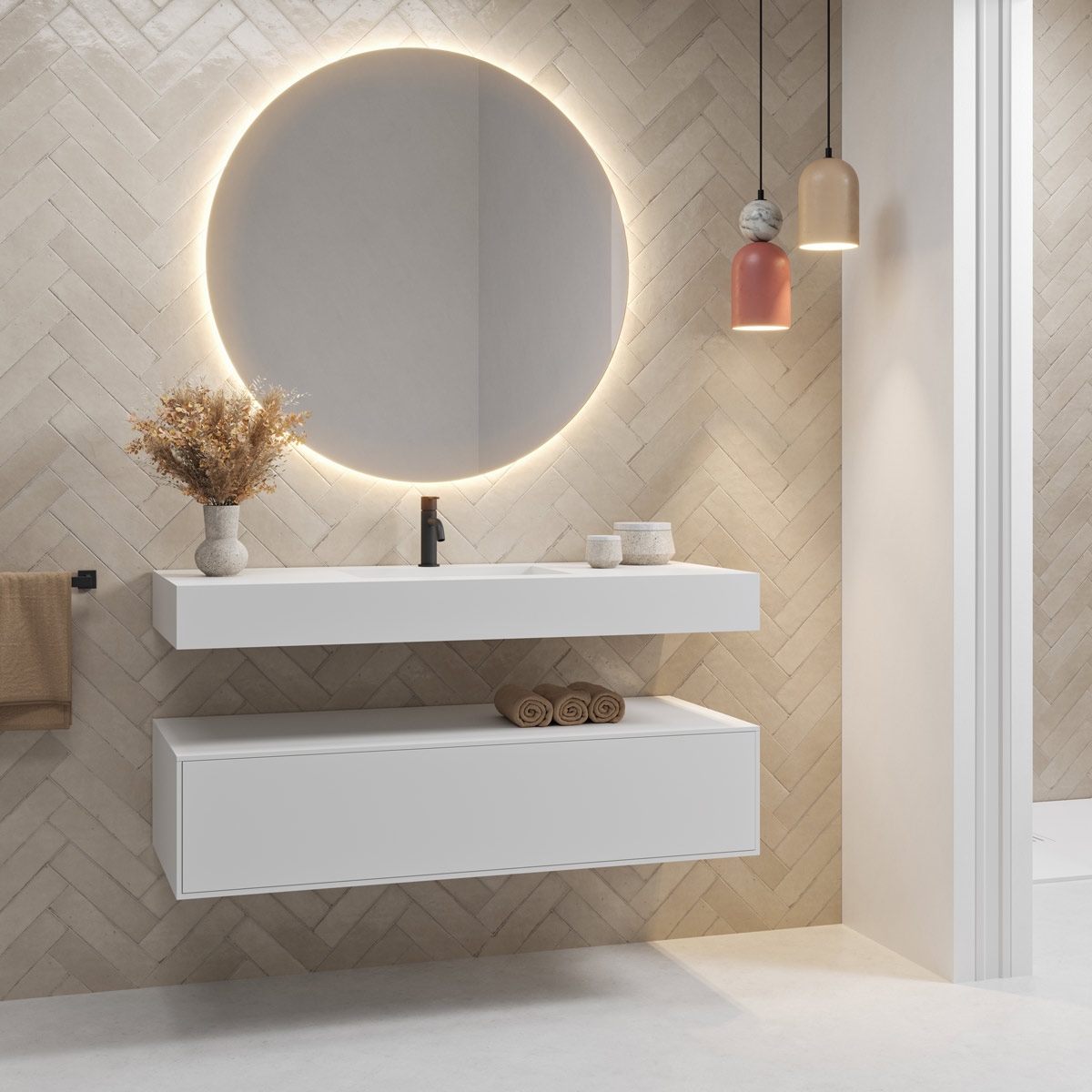 Produkt MDF | Gaia Classic Badezimmermöbel aus MDF - 1 Schublade des Herstellers Riluxa anzeigen