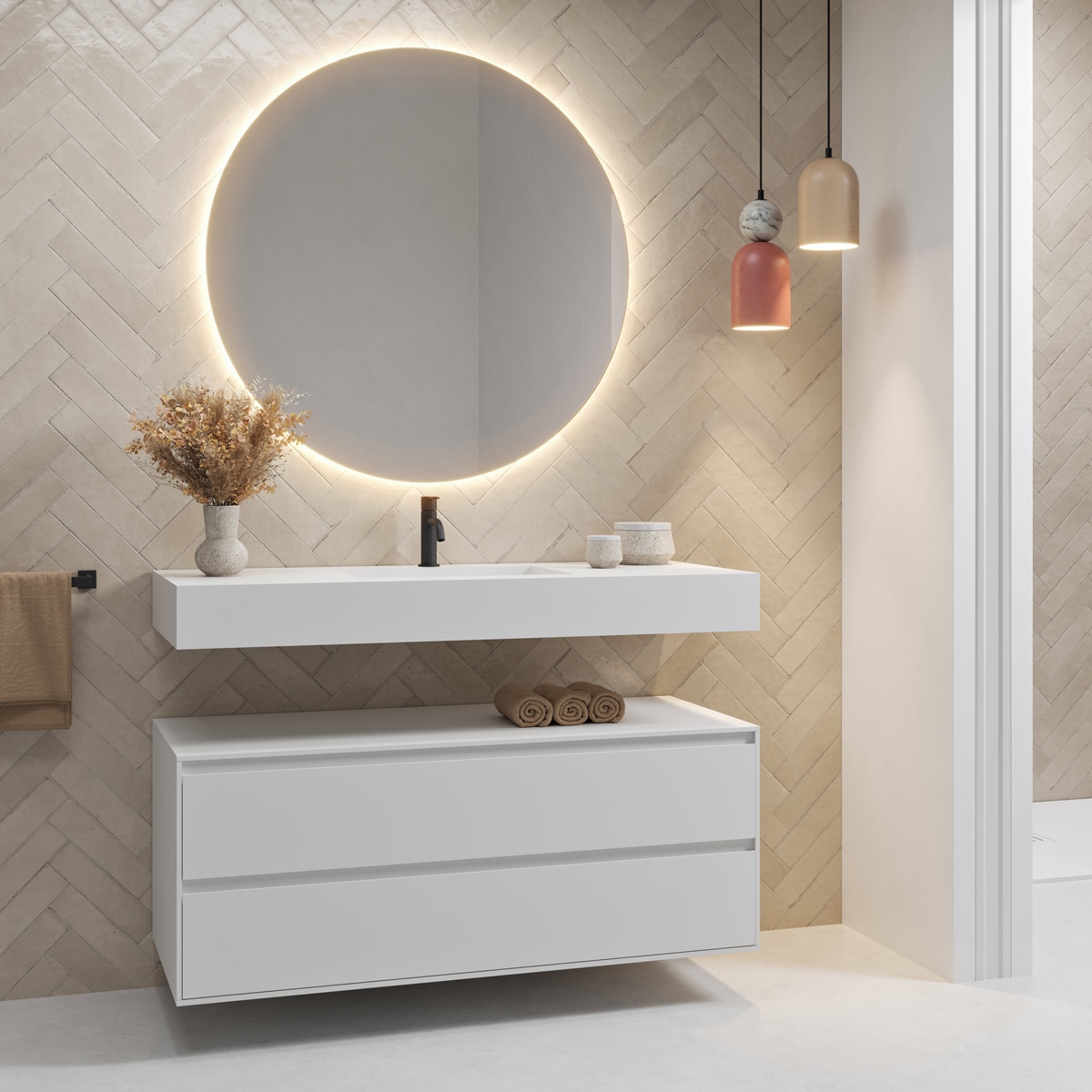 Produkt MDF | Gaia Classic Badezimmermöbel aus MDF - 4 Schubladen des Herstellers Riluxa anzeigen