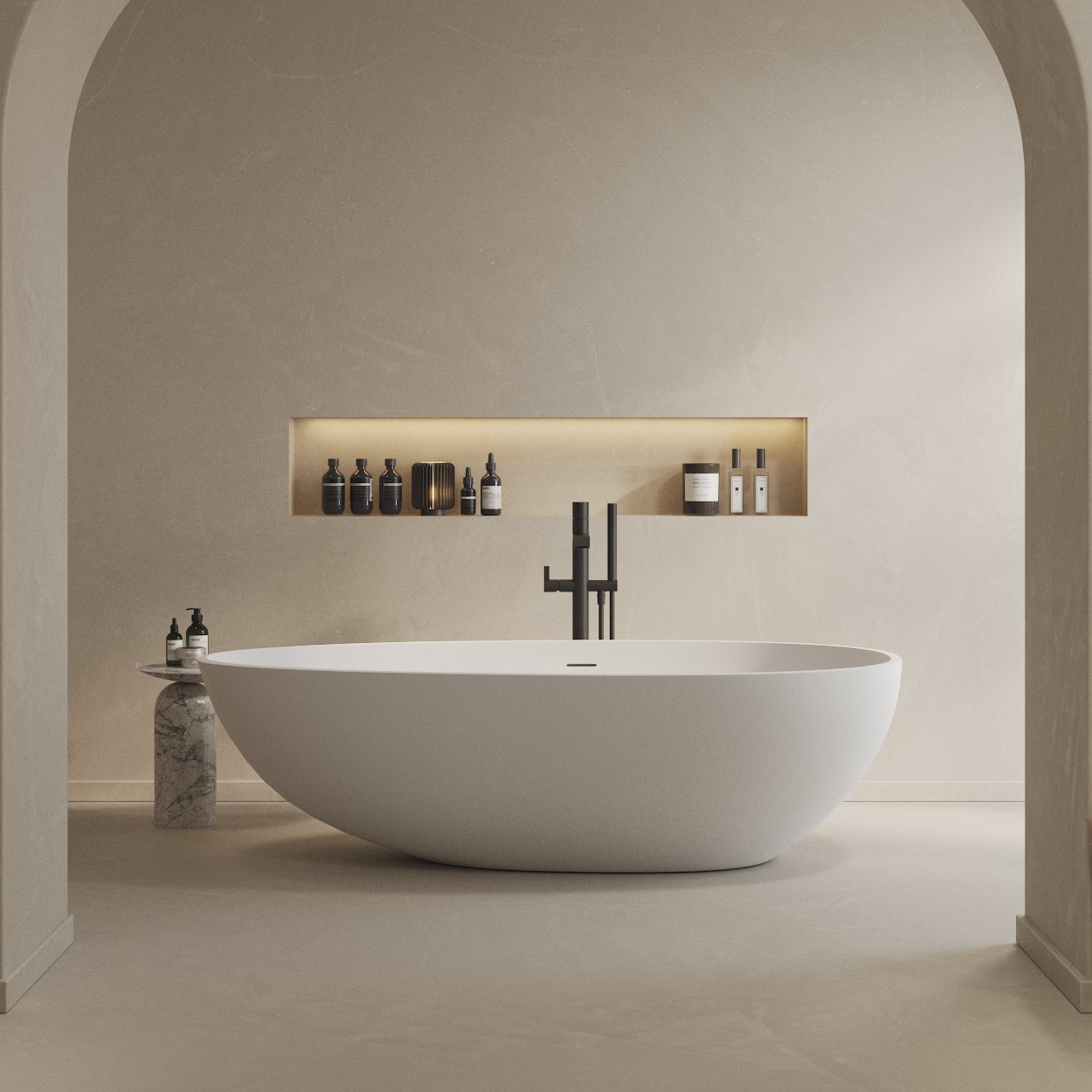 Mostra il prodotto SOLID SURFACE | Toulouse Freestanding Solid Surface Bathtub - 178cm del produttore Riluxa