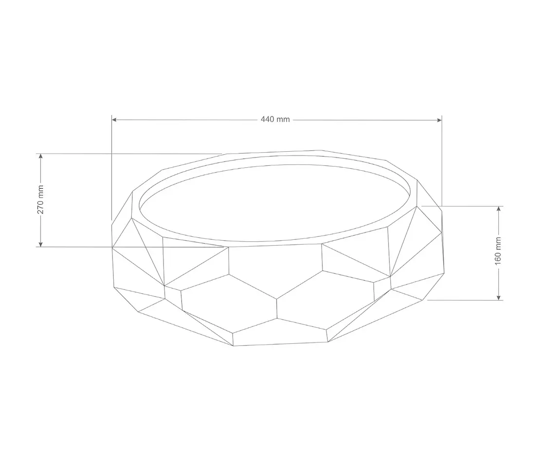 ConSpire - Diamond Piccola Dusk Grey Concrete Basin - Sink - Vessel - Washbasin