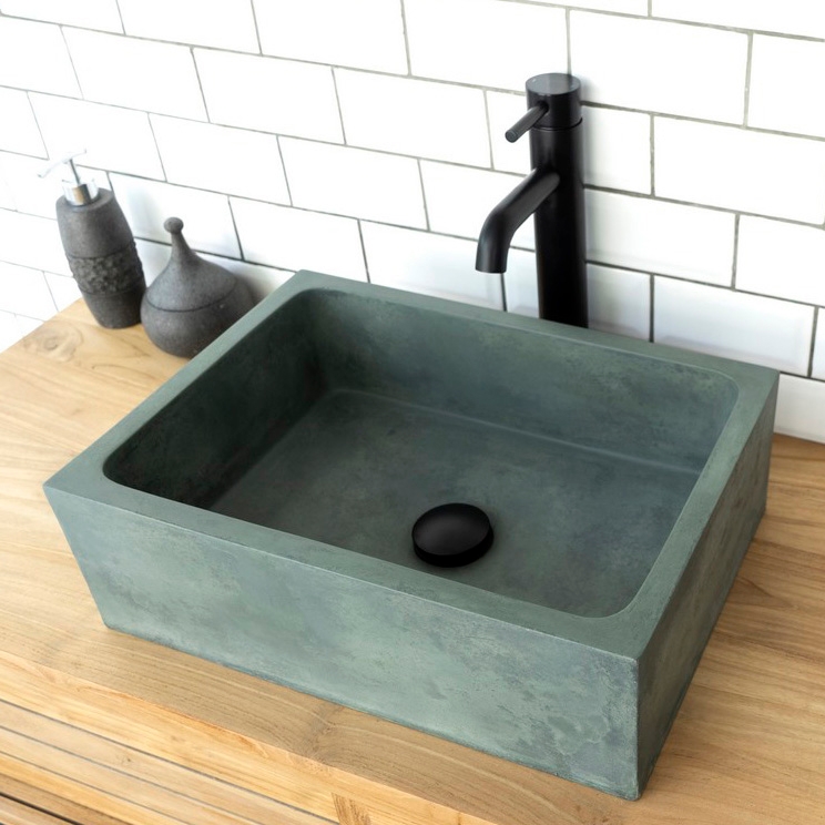 Florentina Copper Green Concrete Basin - Sink - Vessel - Washbasin