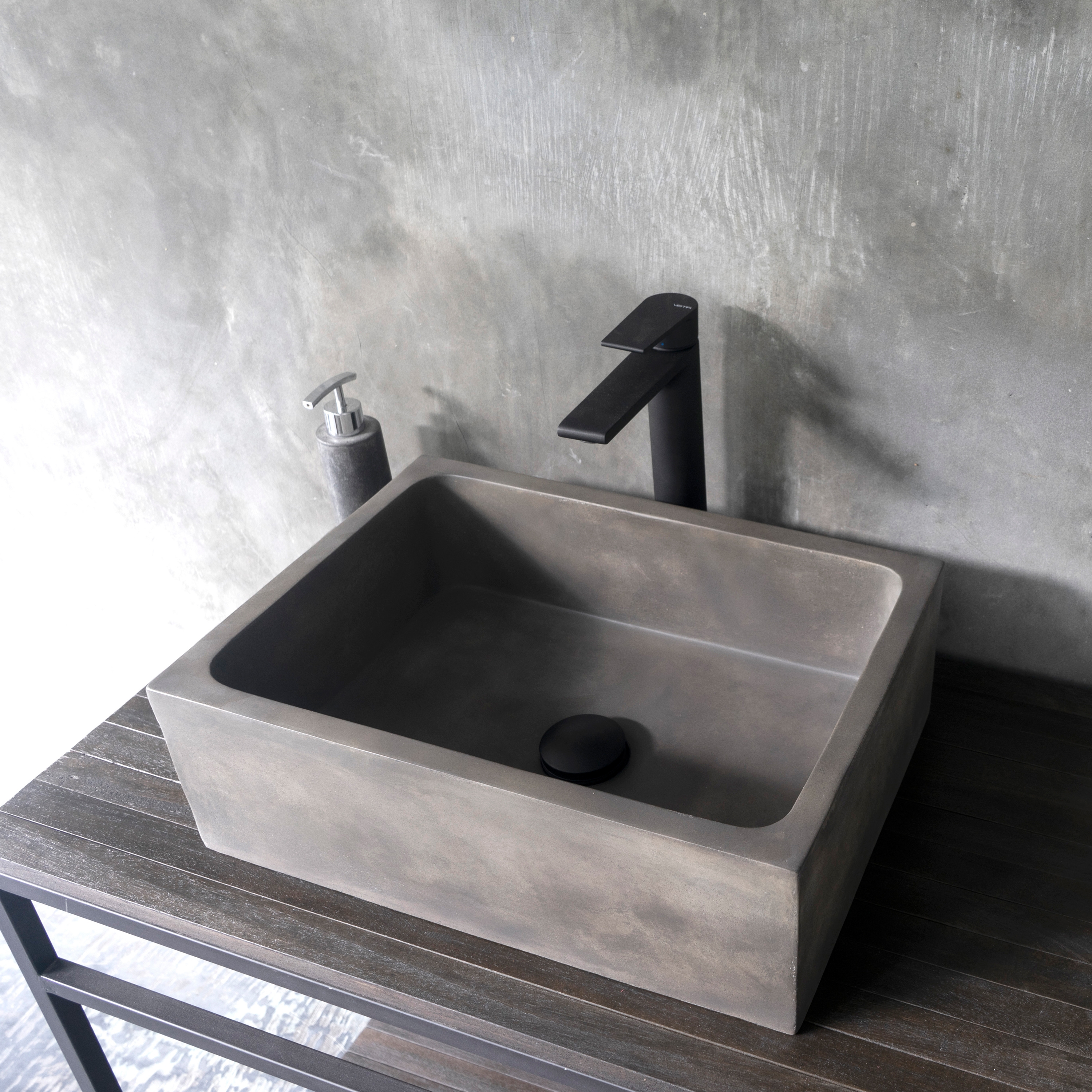 Florentina Dusk Grey Concrete Basin - Sink - Vessel - Washbasin