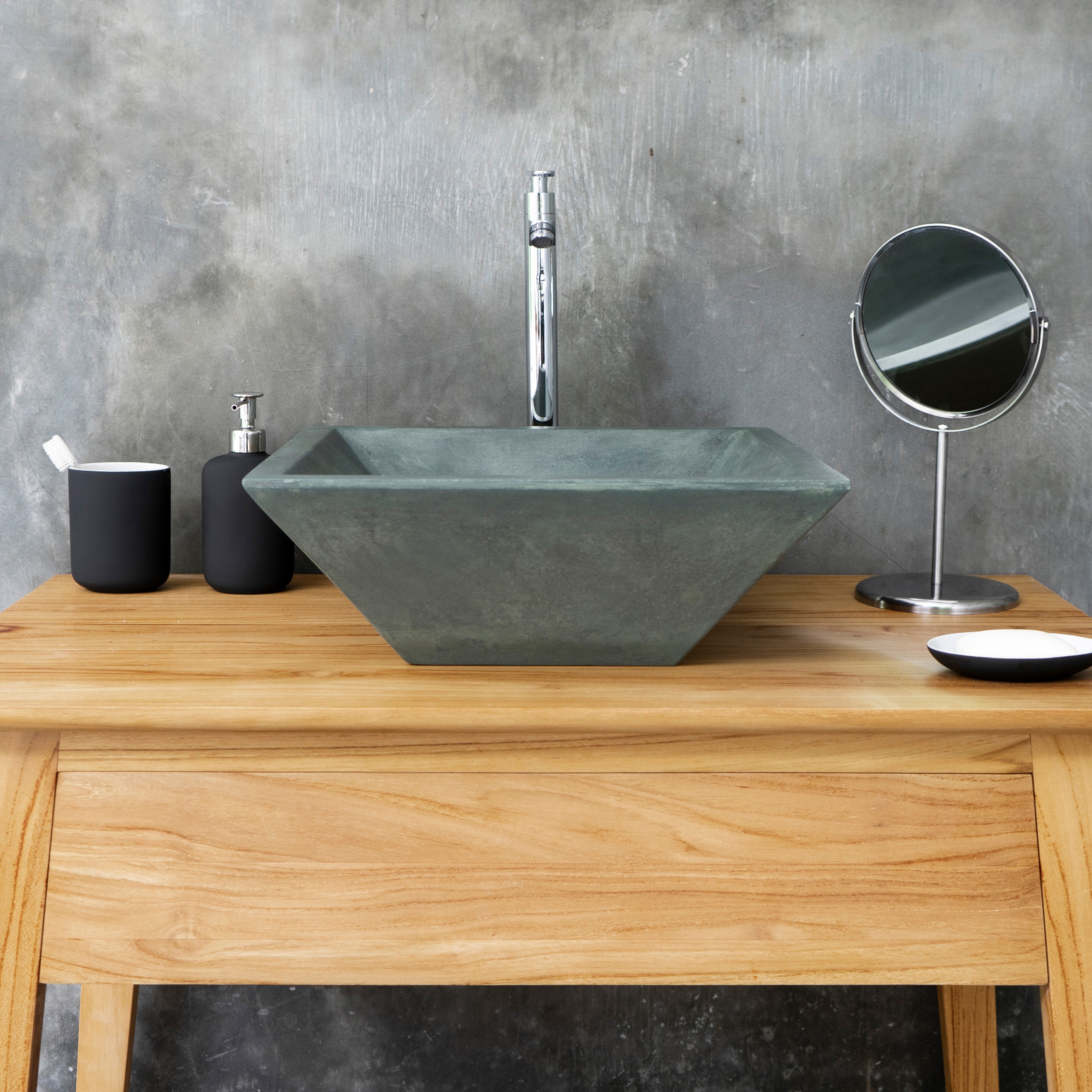 Grappa Copper Green Concrete Basin - Sink - Vessel - Washbasin