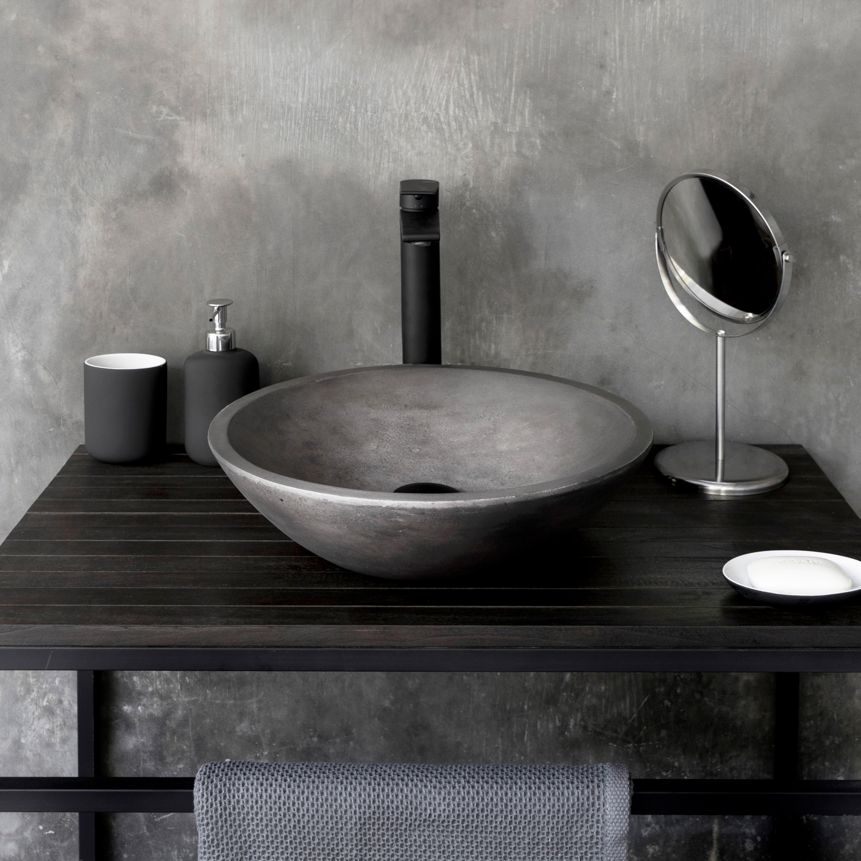 Messina Dusk Grey Concrete Basin - Sink - Vessel - Washbasin