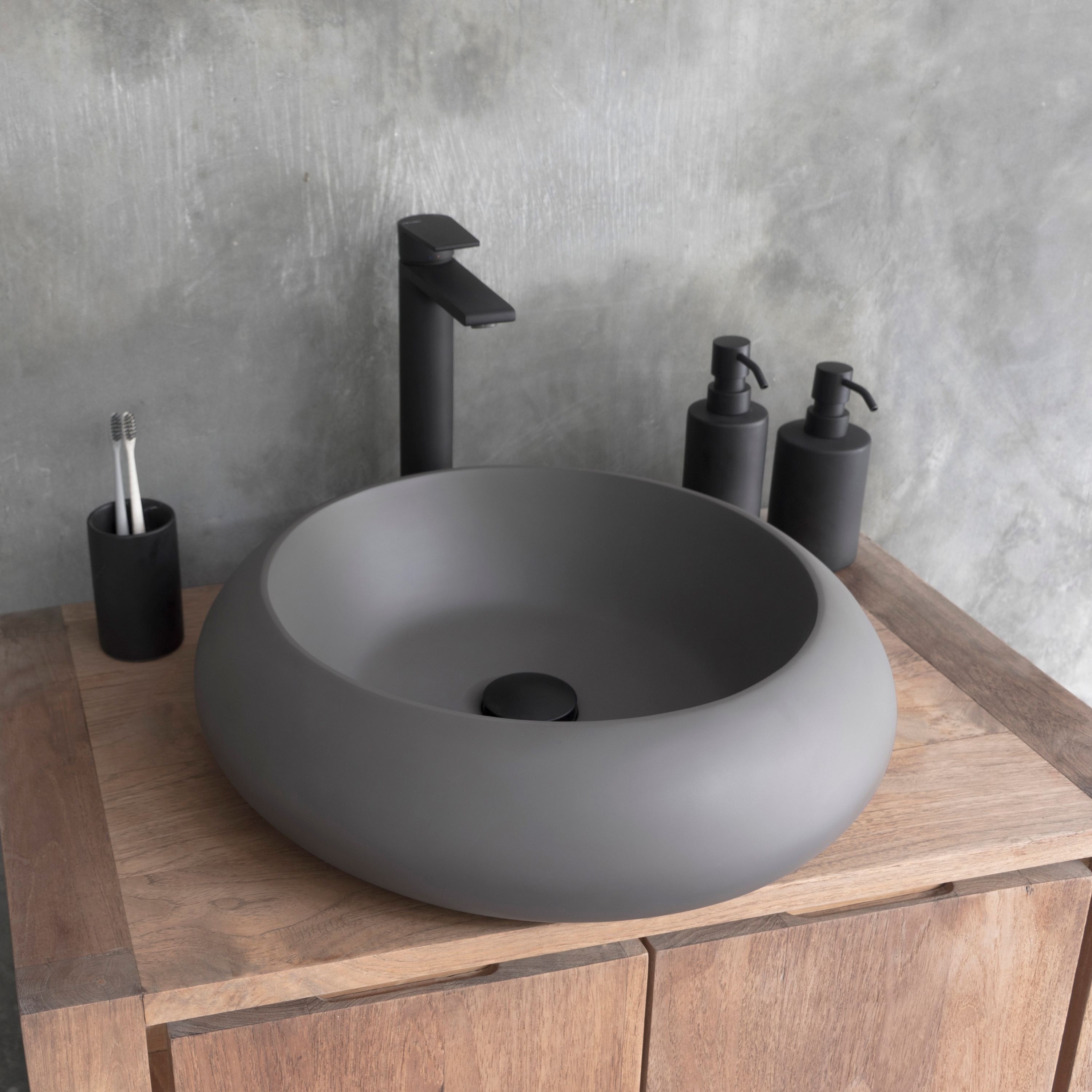 Produkt Milano Dark Grey Concrete Basin - Sink - Vessel - Washbasin des Herstellers ConSpire anzeigen