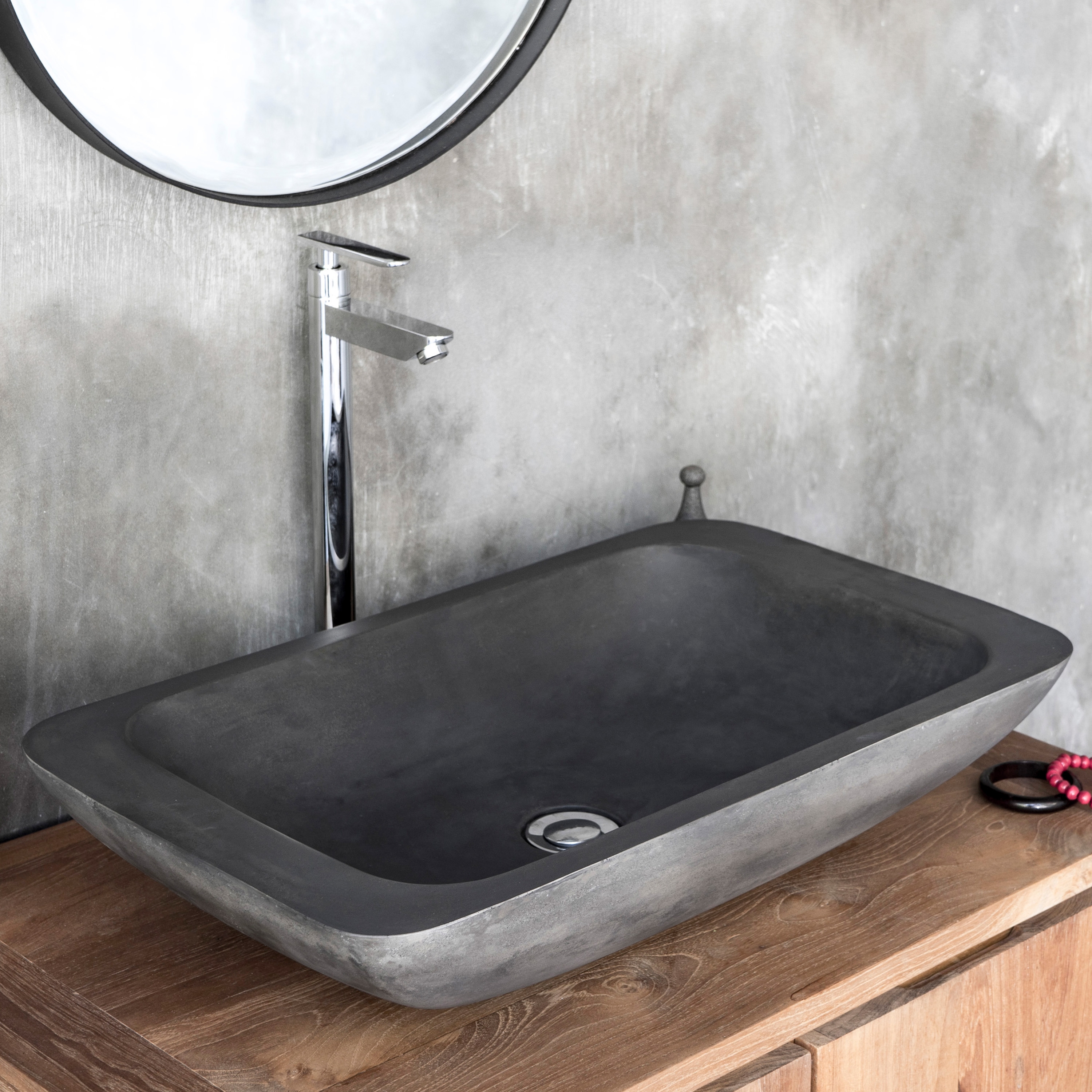 Alghero Dusk Grey Concrete Basin - Sink - Vessel - Washbasin