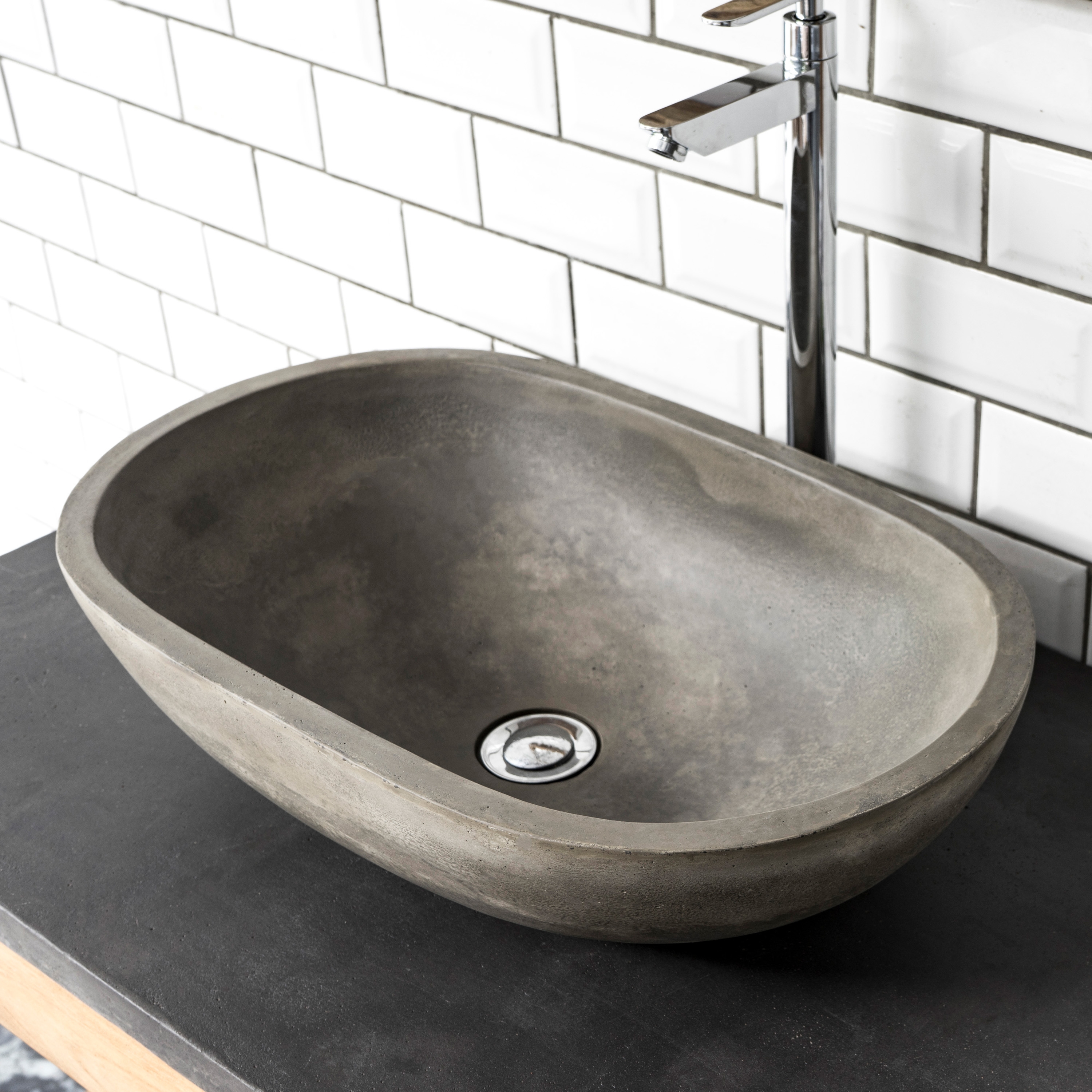 Novara Natural Concrete Basin - Sink - Vessel - Washbasin