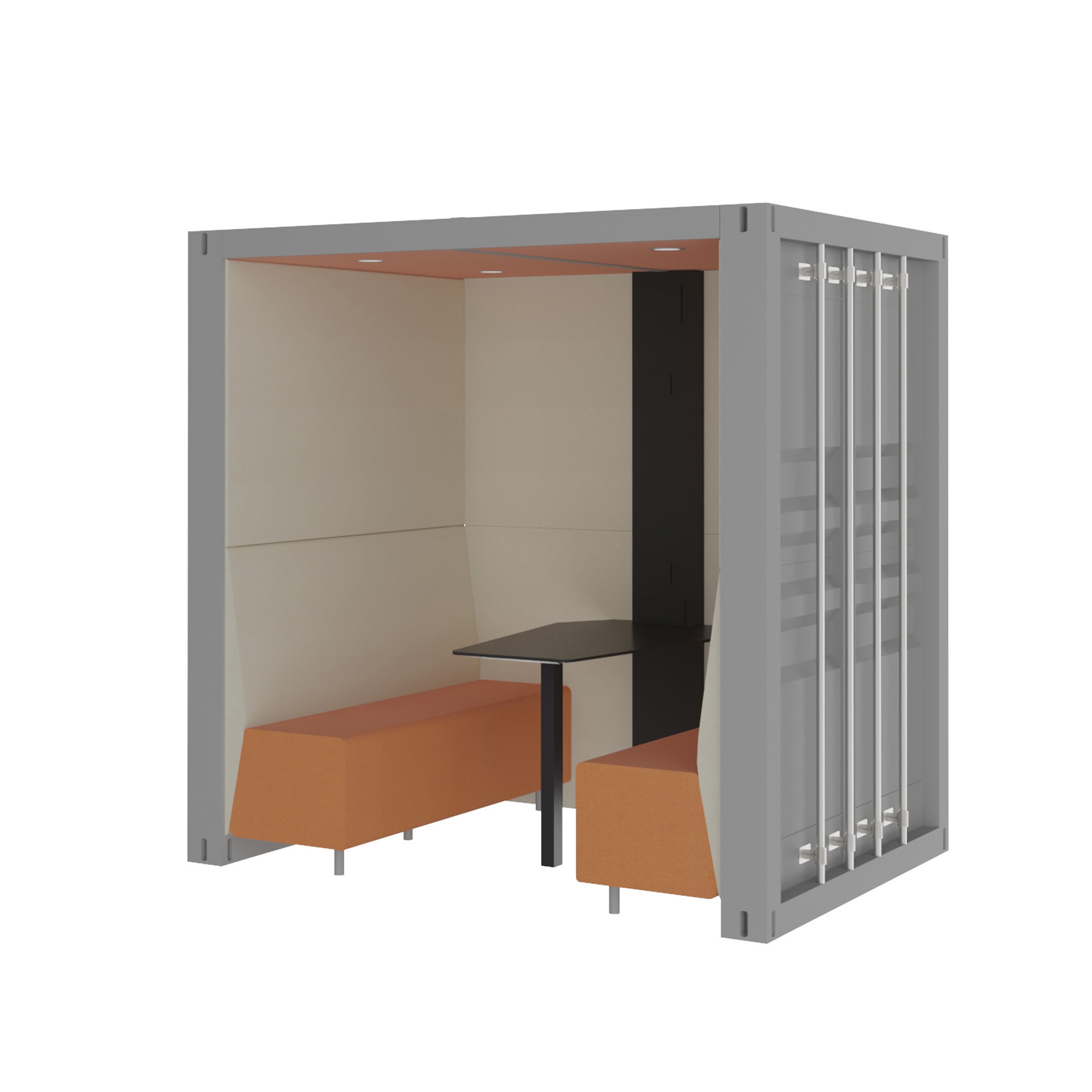 Part Enclosed Container Box