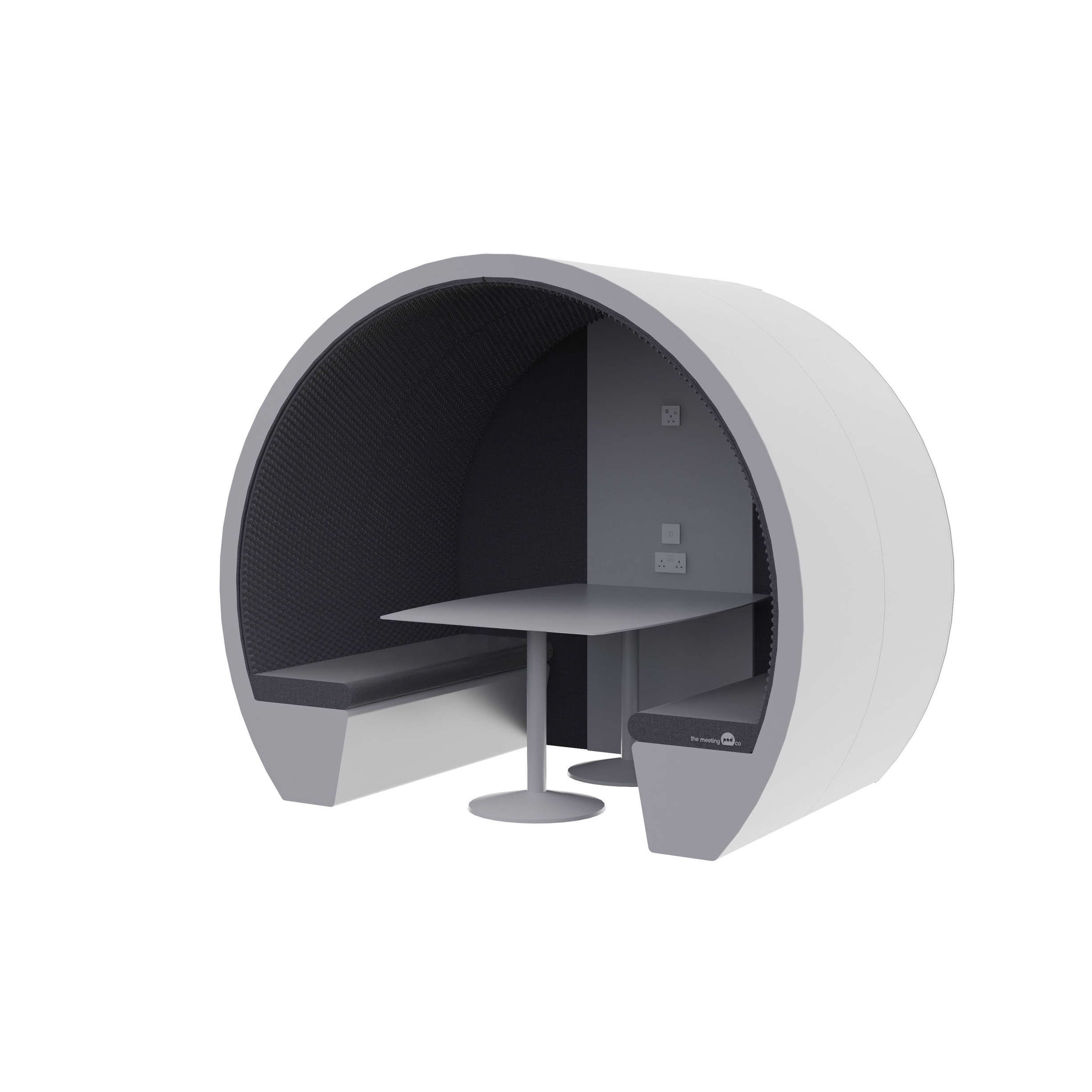 Mostra il prodotto 4 Person Part Enclosed Meeting Pod with Acoustic Back Panel del produttore The Meeting Pod