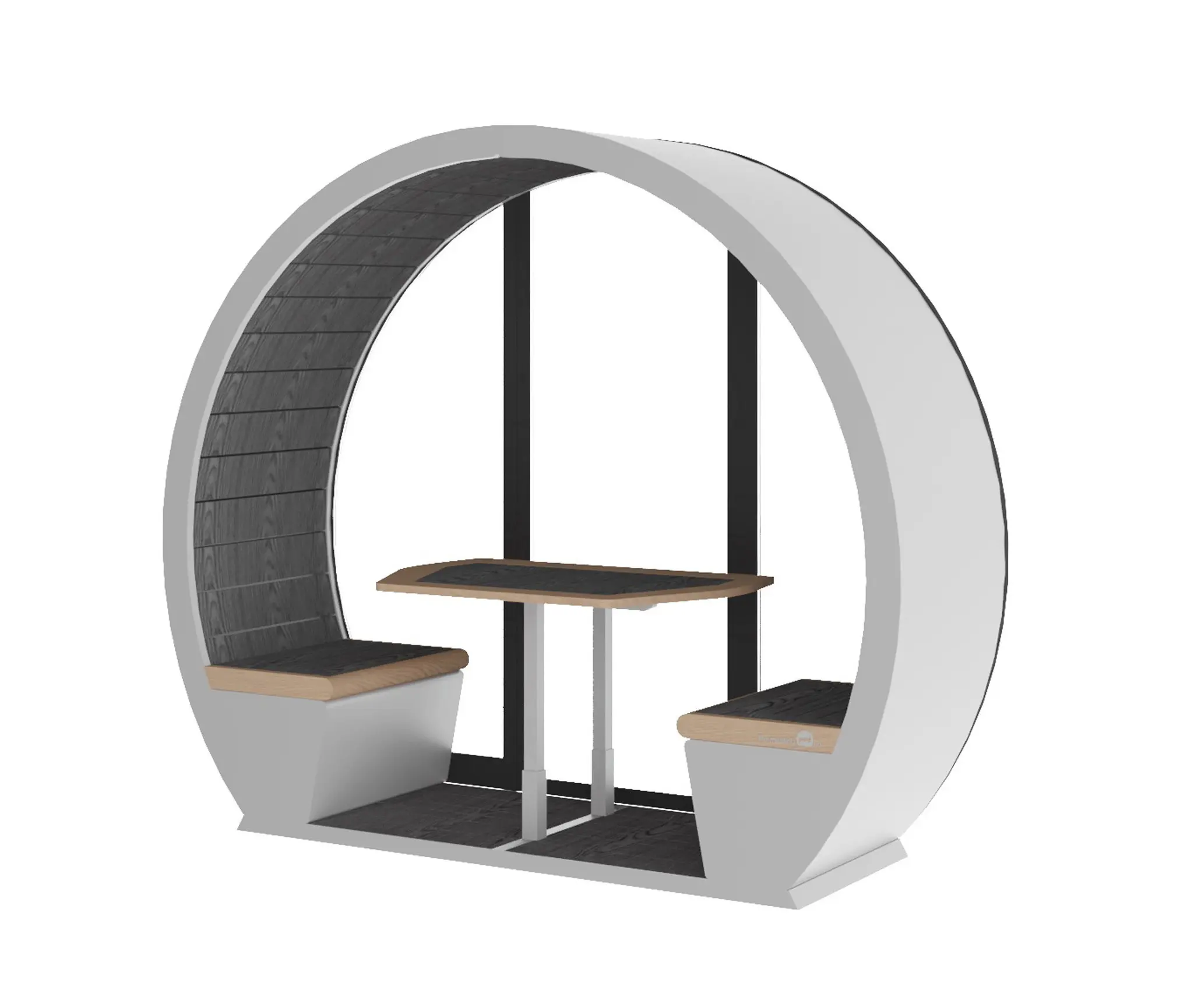 The Meeting Pod - 2 Person Part Enclosed Outdoor Pod