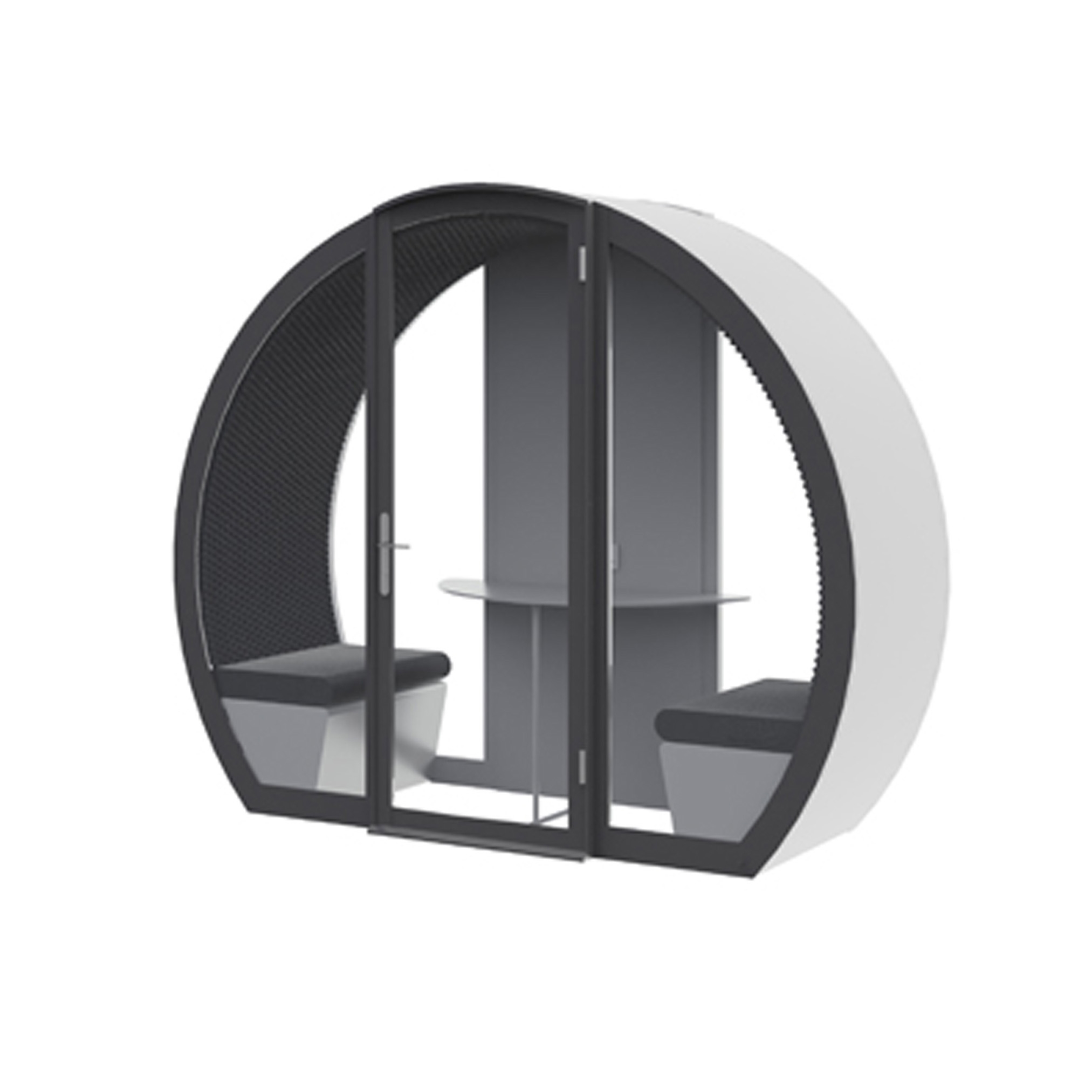 Mostra il prodotto 2 Person Fully Enclosed Meeting Pod with Glass Back Panel del produttore The Meeting Pod