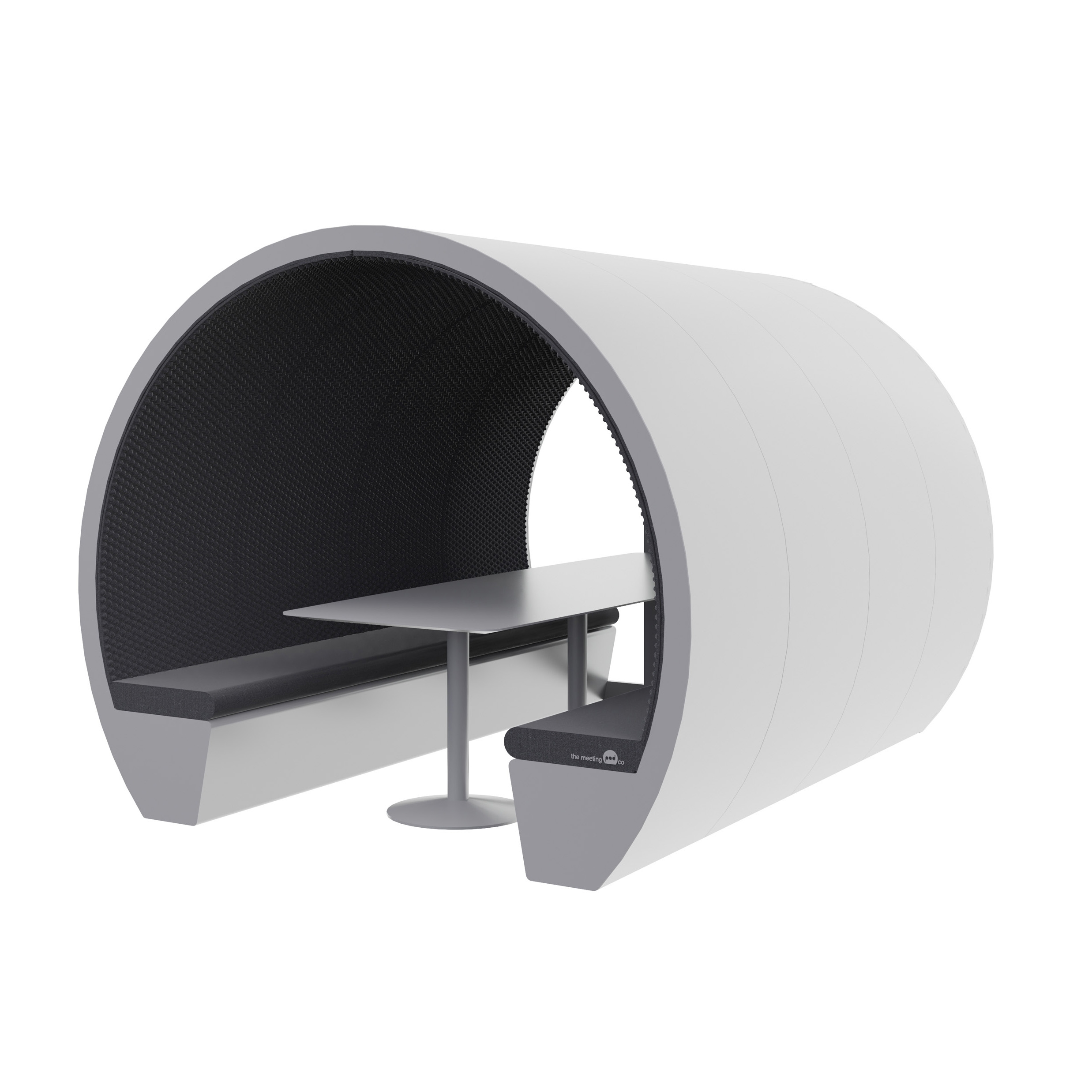 Mostra il prodotto 8 Person Part Enclosed Meeting Pod with Glass Back Panel del produttore The Meeting Pod