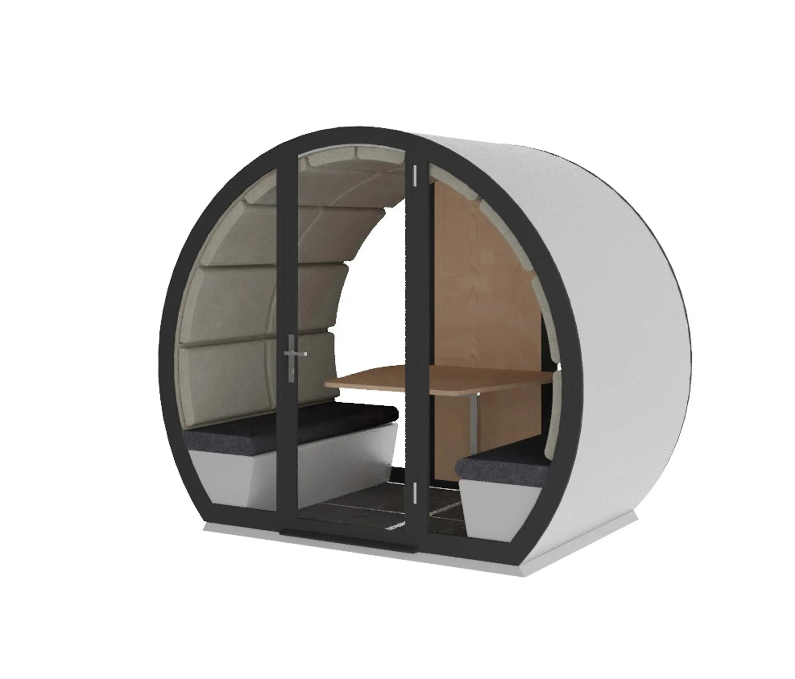 4 PERSON FULLY ENCLOSED OUTDOOR POD - Office Pods from The Meeting Pod ...