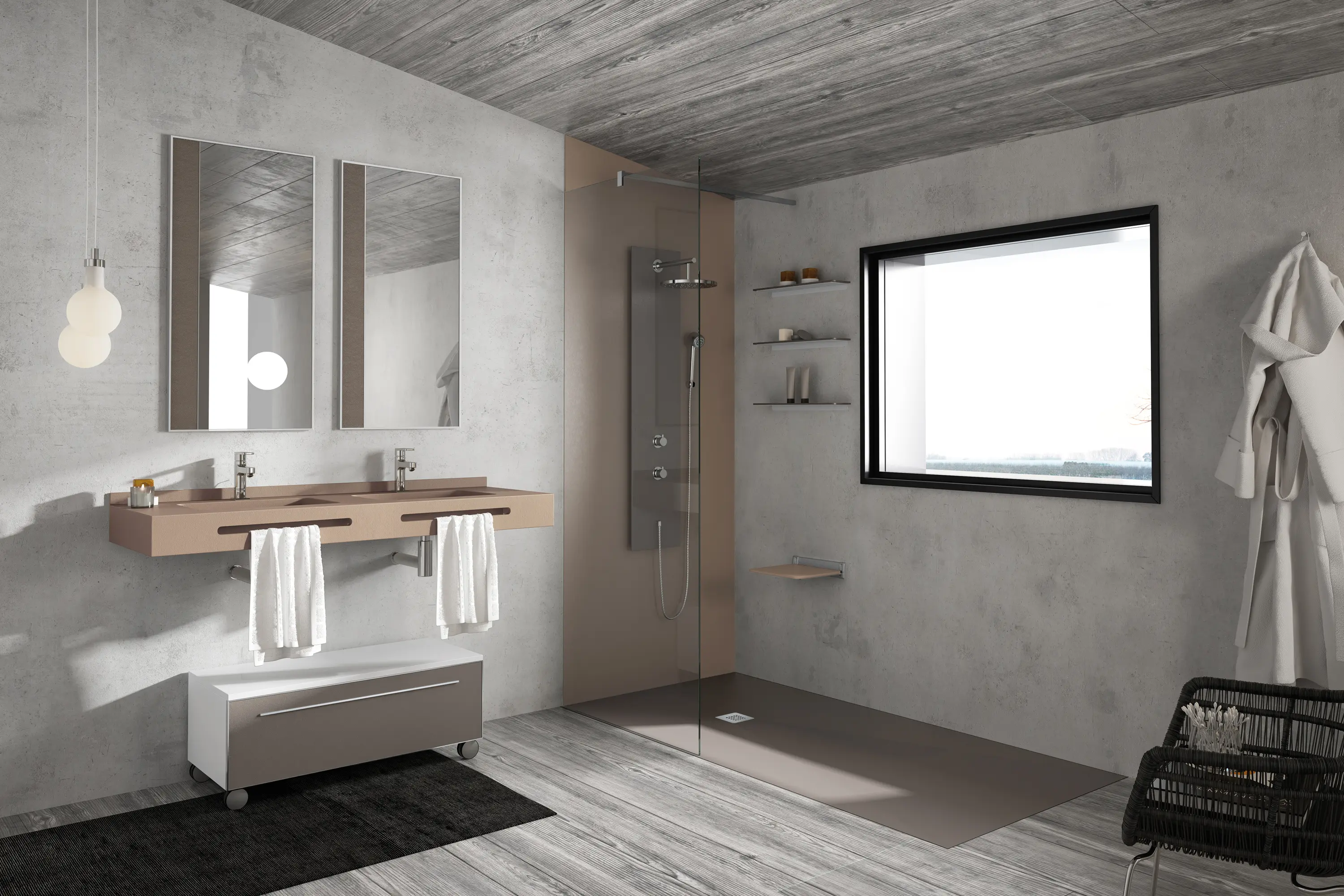 Acquabella - Furniture | Show seat wall
