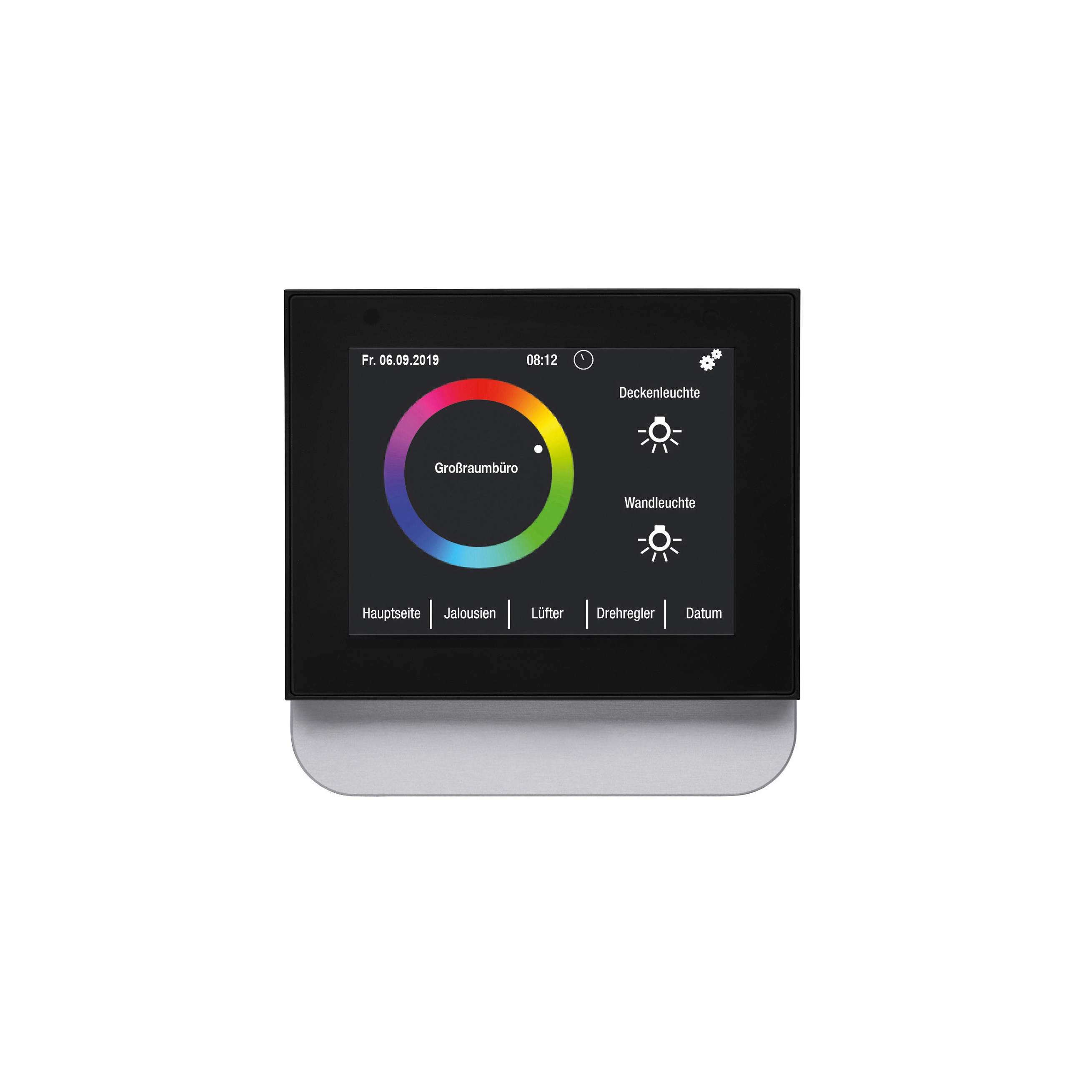 Display product Berker Touch Control - Raum­be­dien­gerät und Tempe­ra­tur­regler in einem from manufacturer Hager
