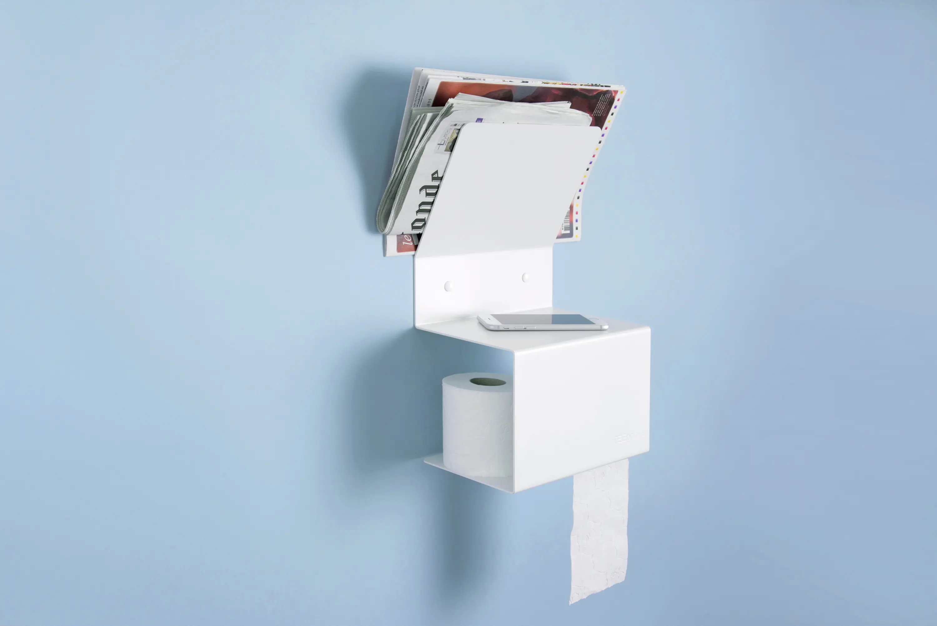 Teebooks - TEElette weiß Badezimmer Stahl Wandregal